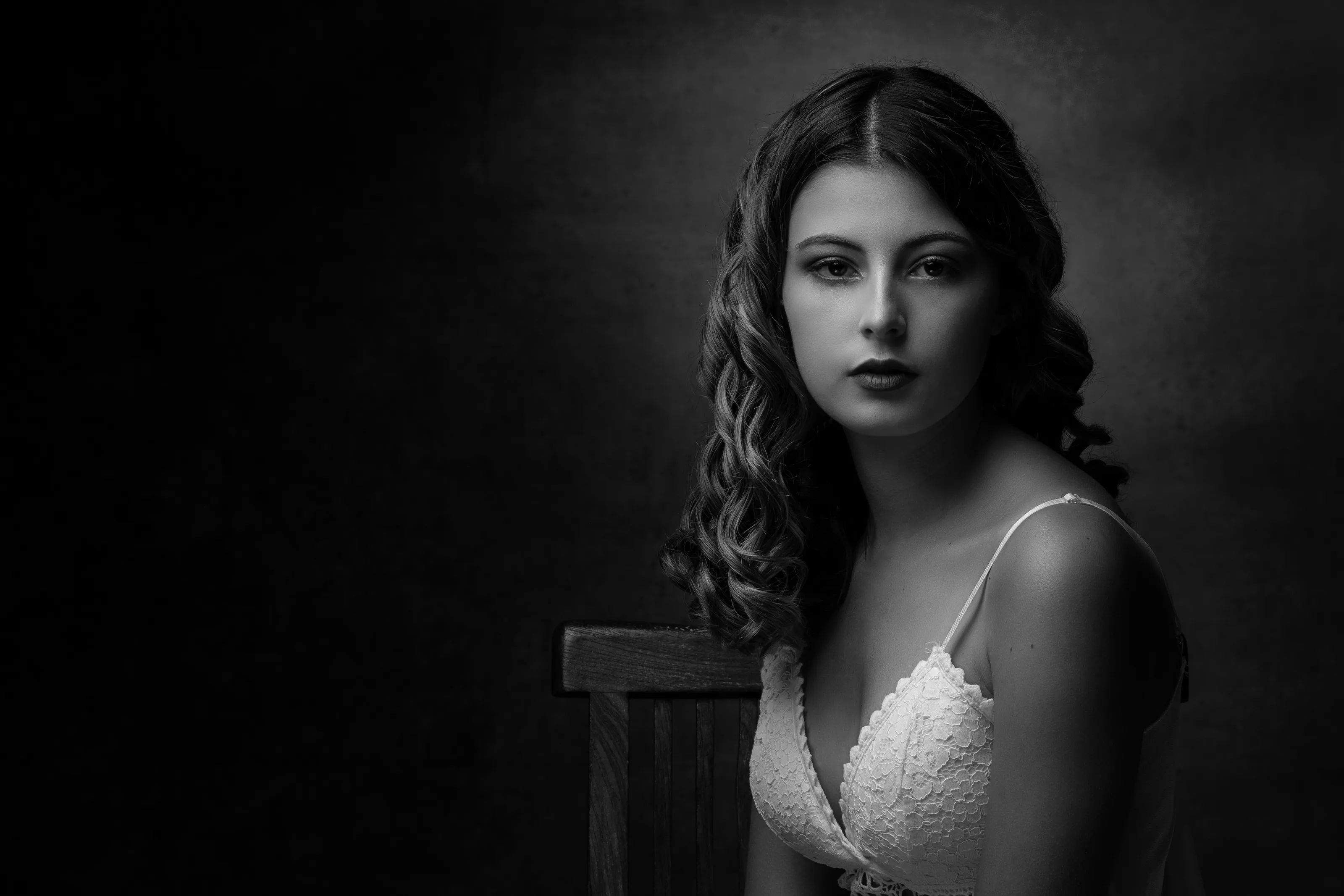 Female Portrait in Black and White
