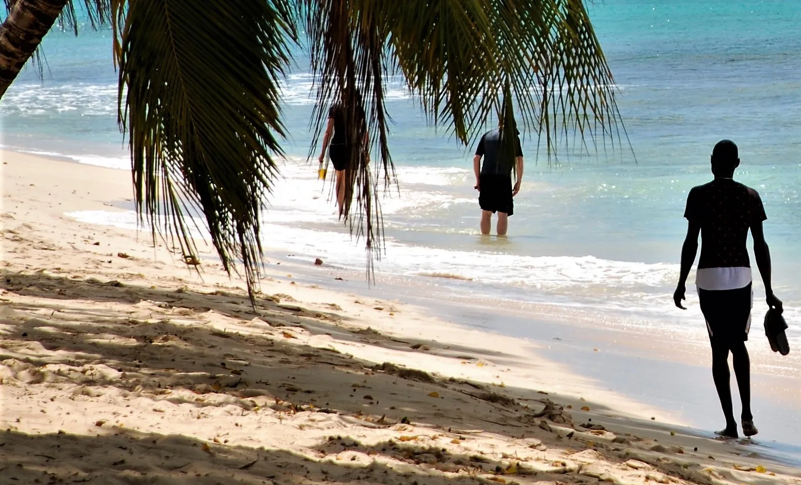 People on the Beach in Summer (in colour)