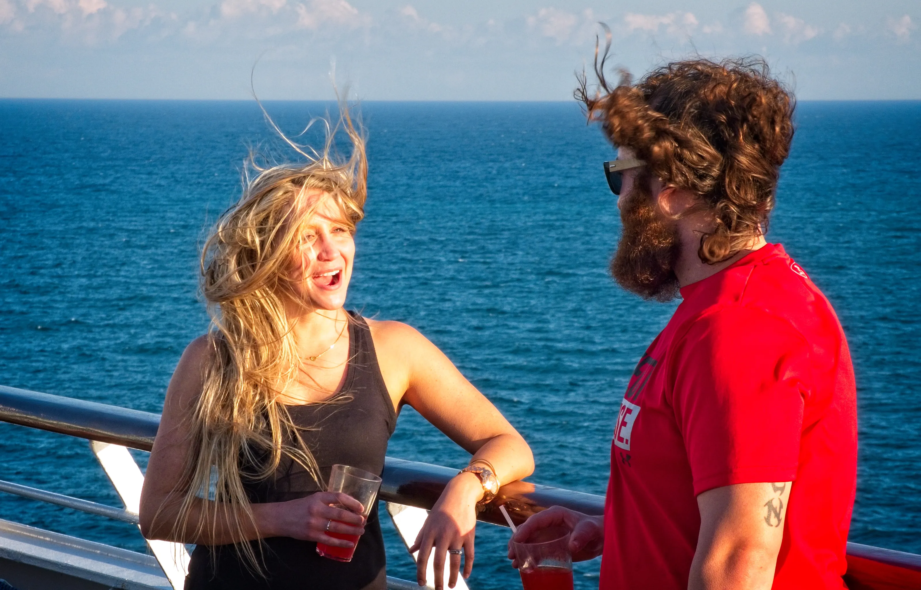 People Being Windblown