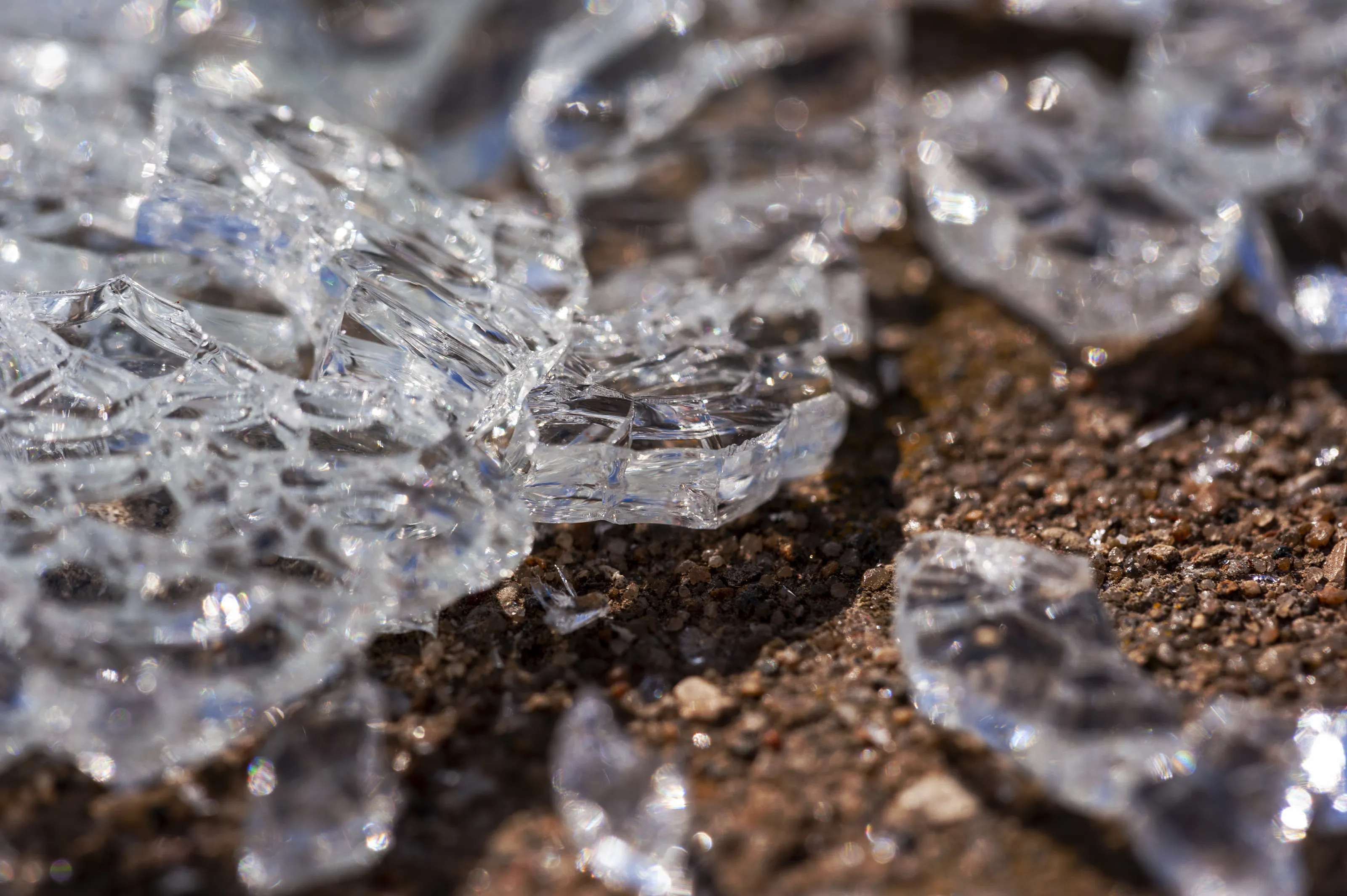 Shattered Glass in Macro or Close-up
