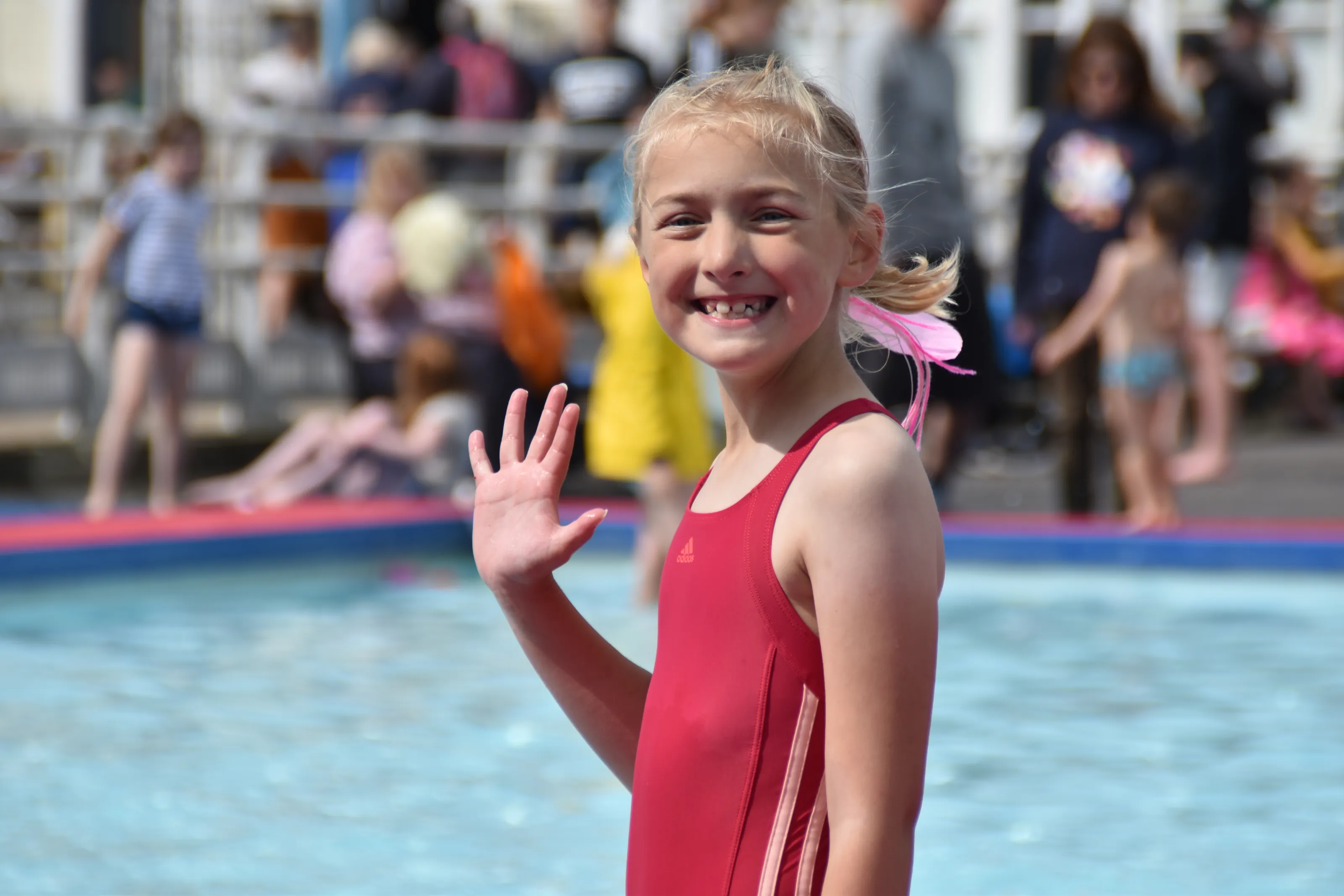 People Waving