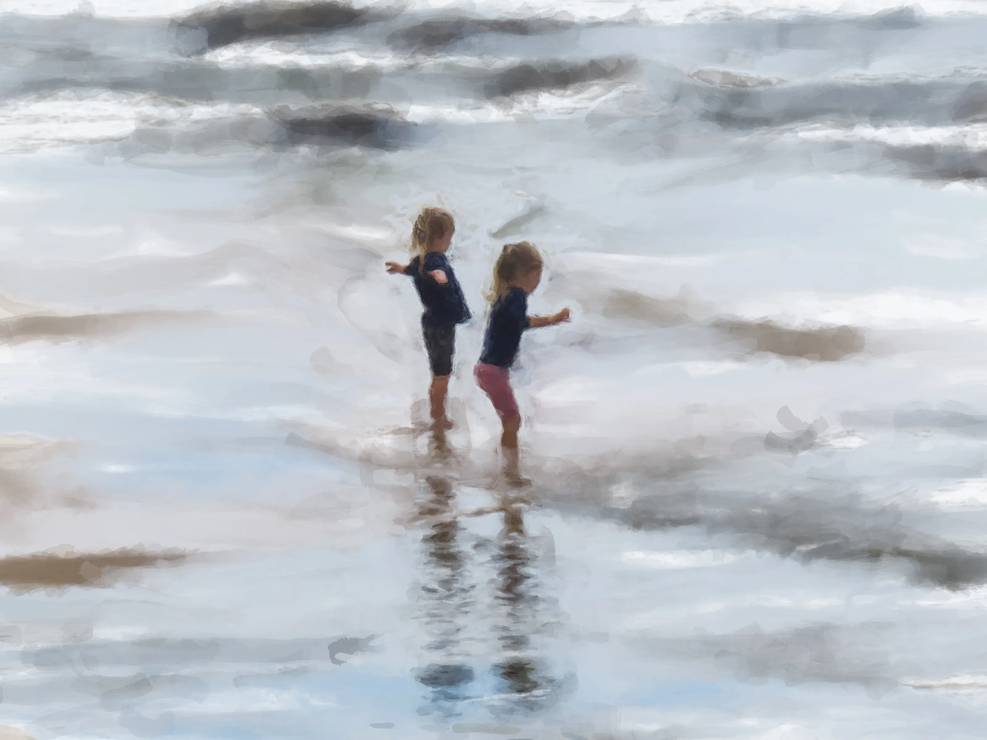 Beaches In A Painterly, Impressionistic Style