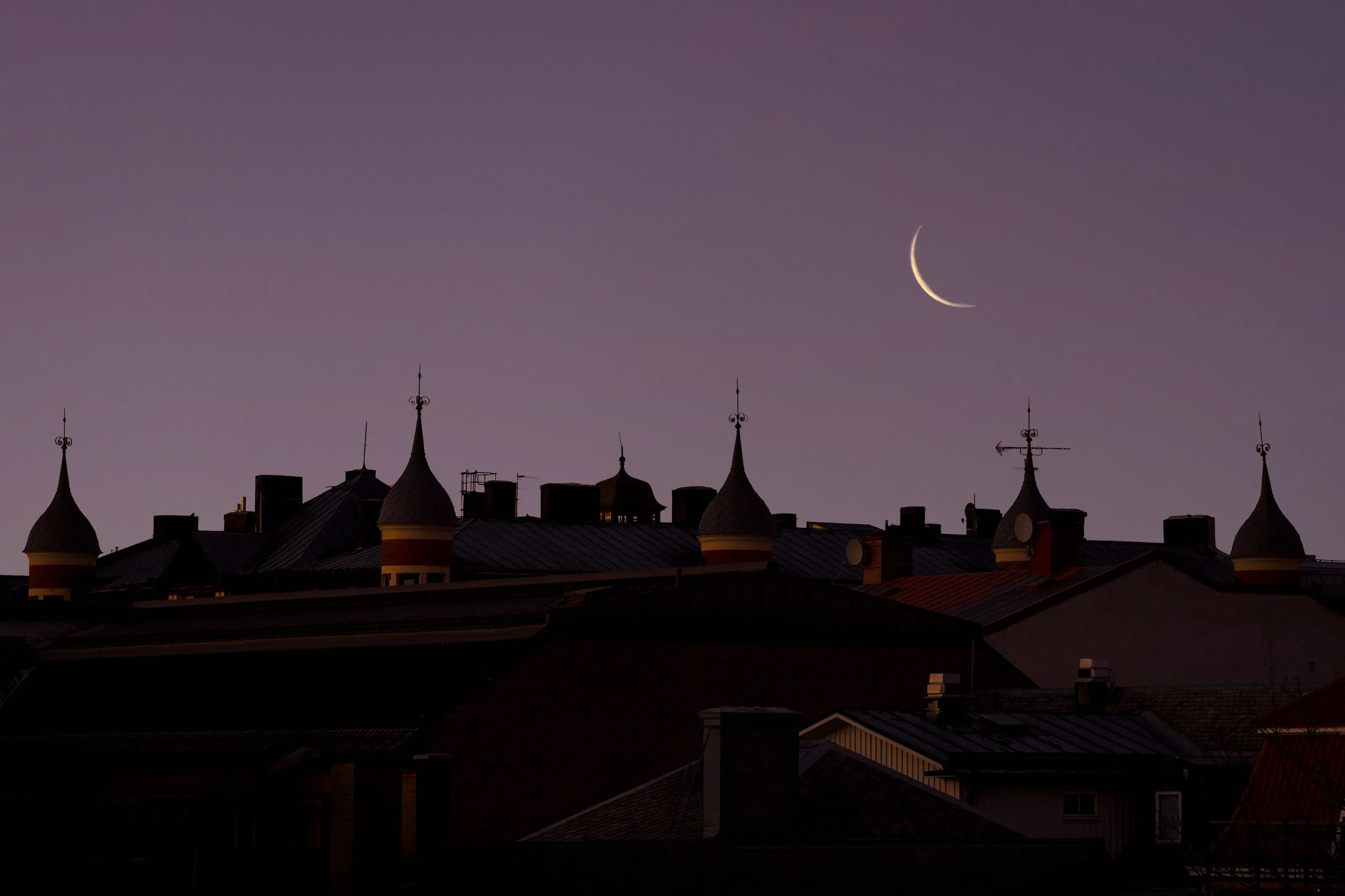 Landscapes with a Crescent Moon