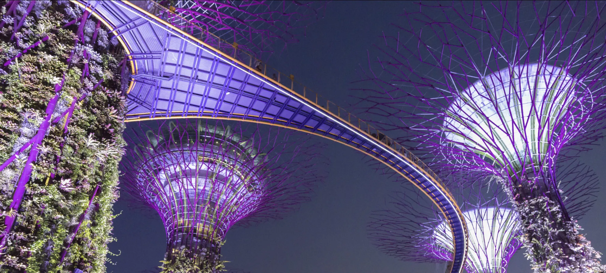 Famous landmarks at night