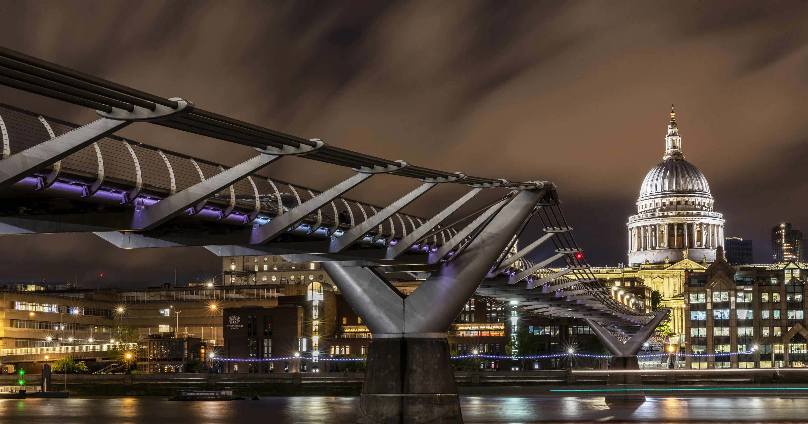 Famous landmarks at night