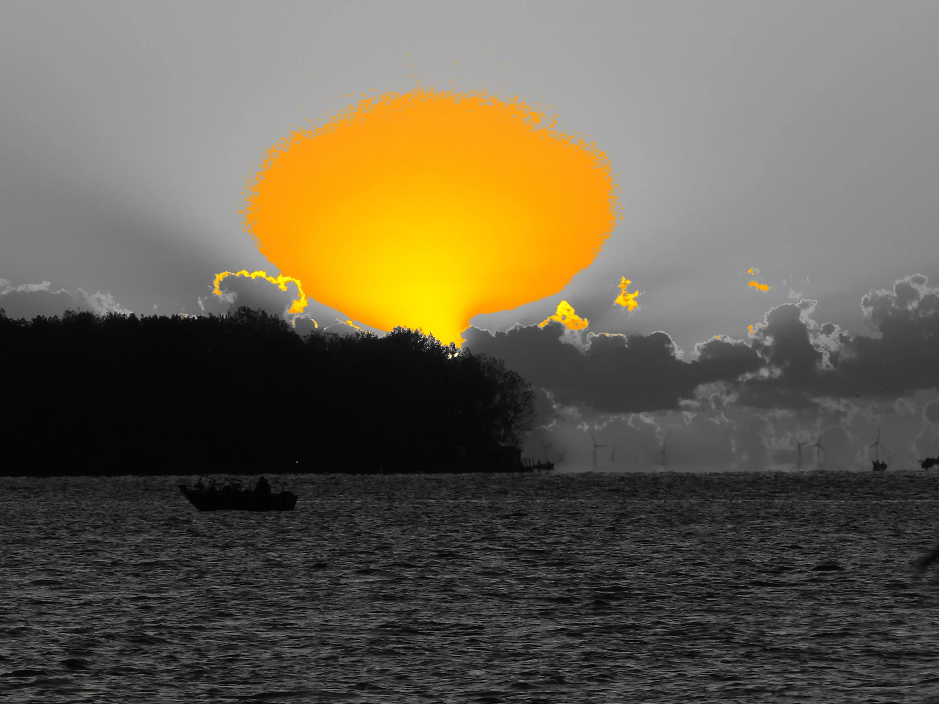 Selective Colour Yellow on a Sunrise or Sunset