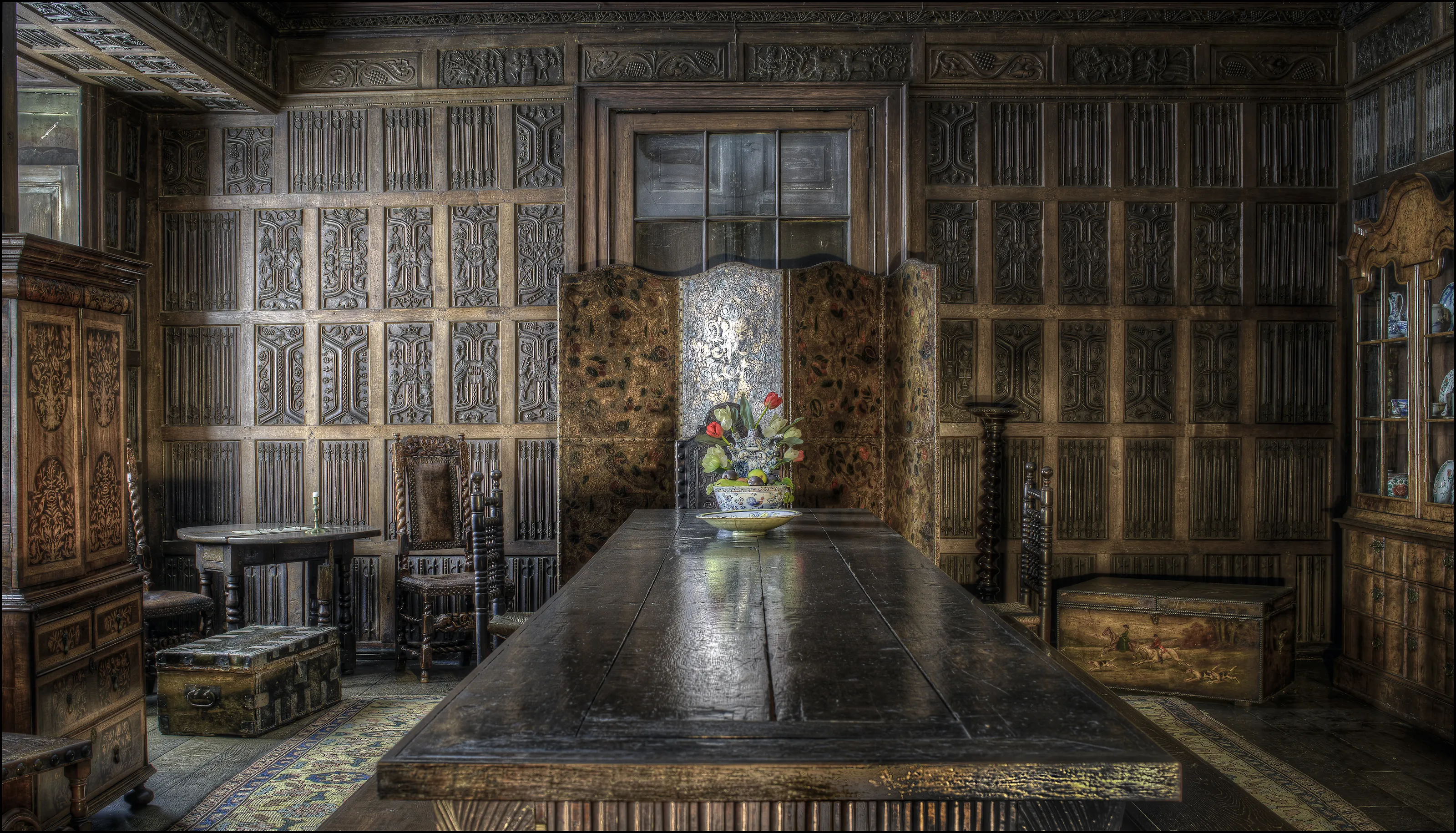 Room Interiors Featuring Wood Panelling