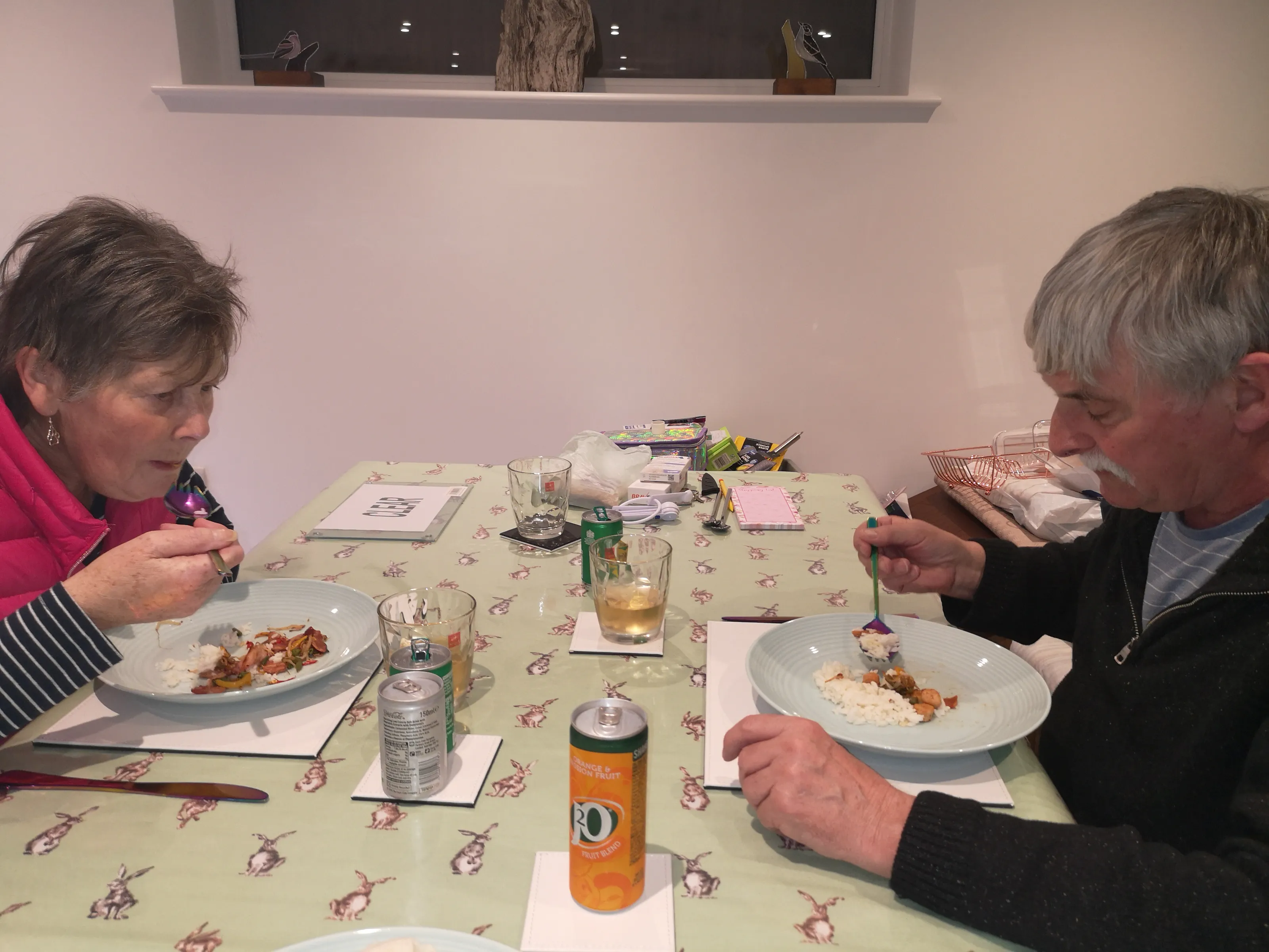 People Eating a Meal (in colour)