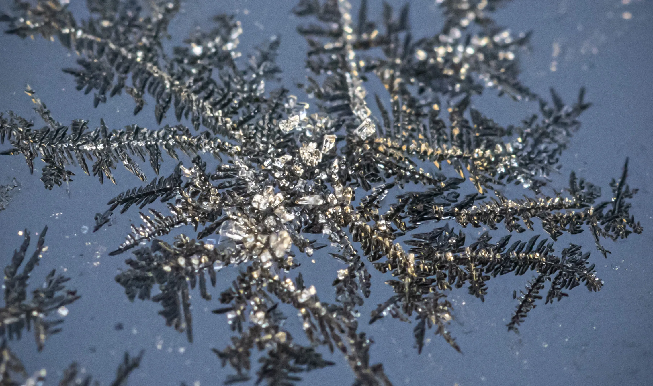 Ice Crystals on a Surface
