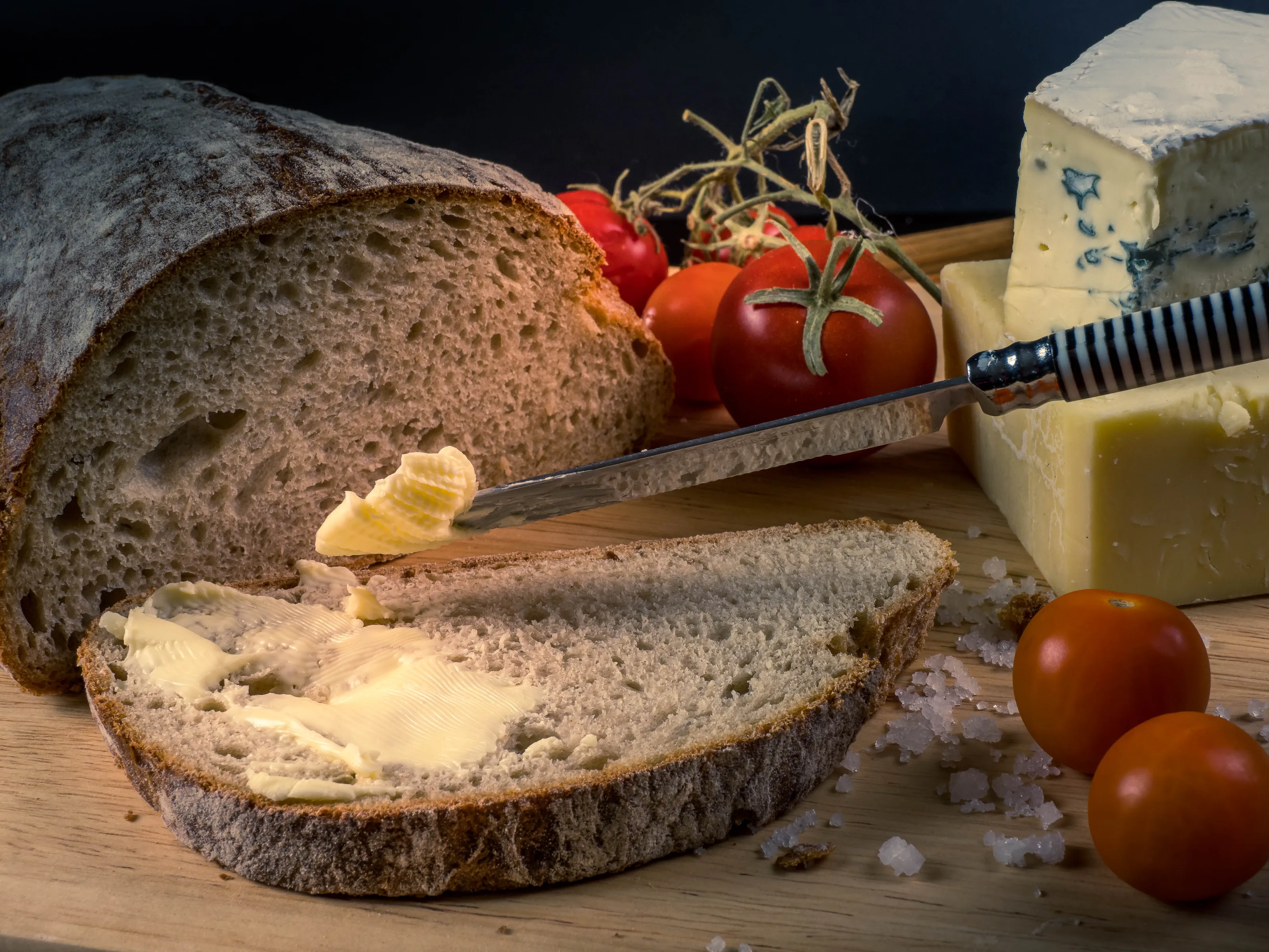 Food Including Utensils in Use