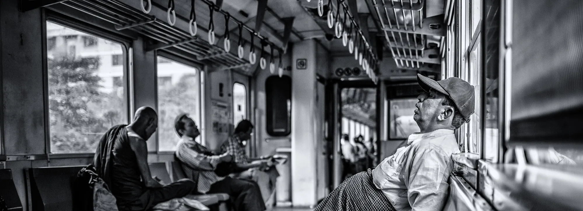 People resting and sleeping