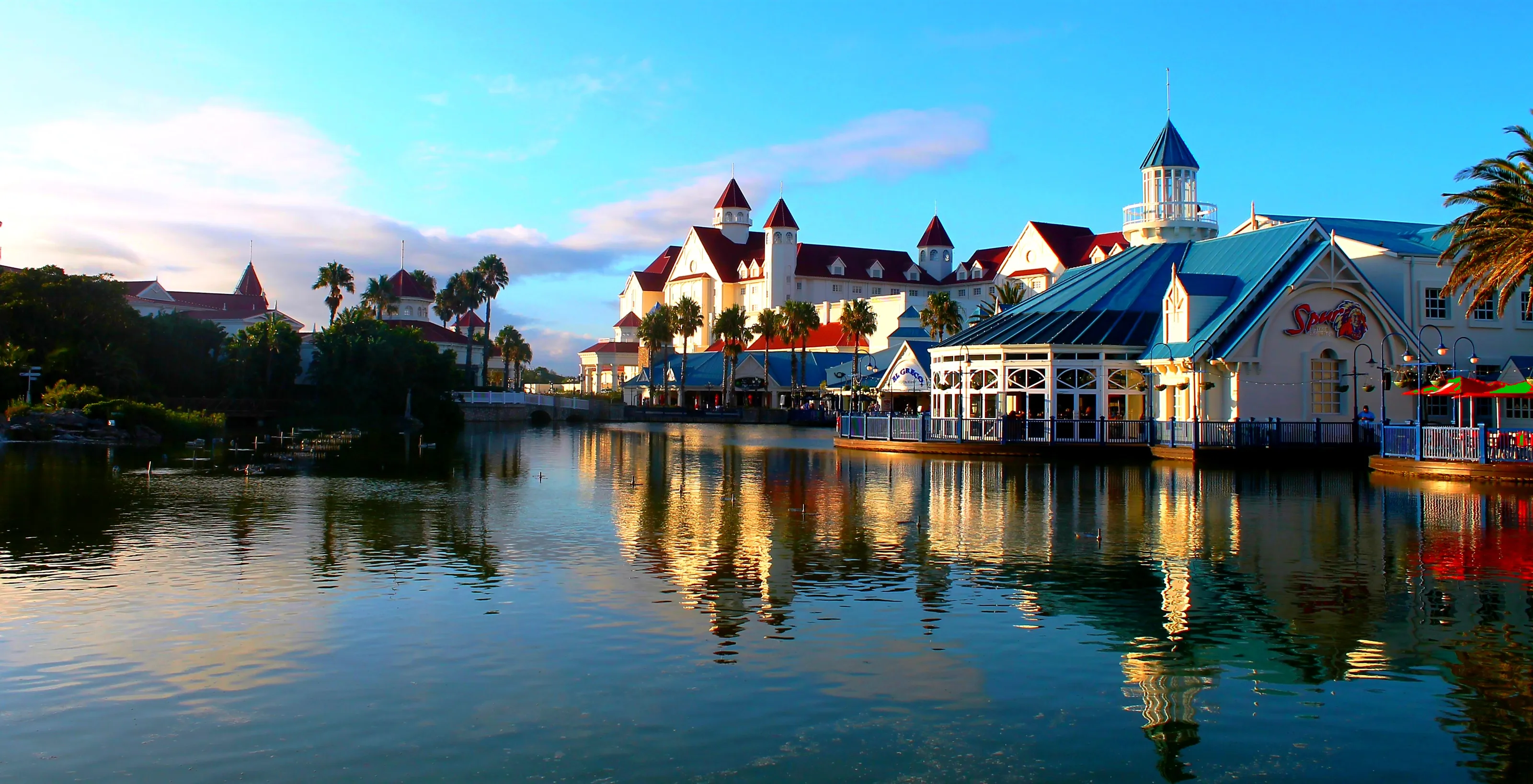 Buildings by a Lake (in colour)