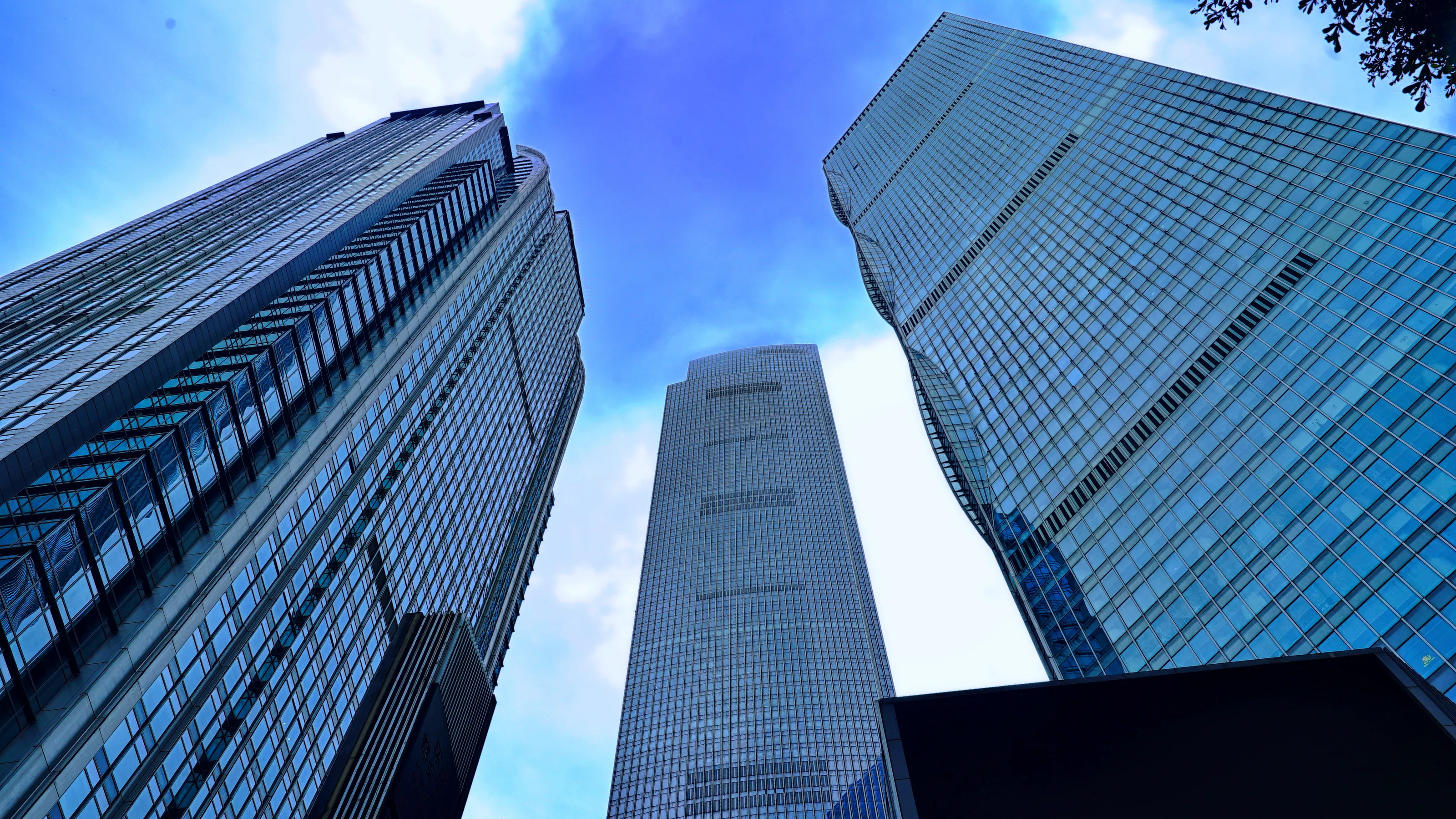 Tall Buildings Looking Up from the Ground
