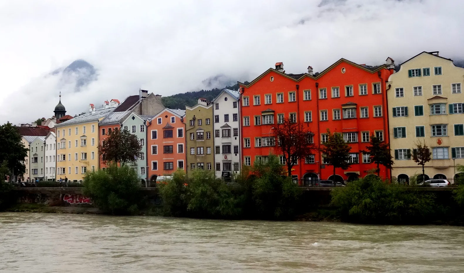A Row of Coloured Buildings (no beach huts)