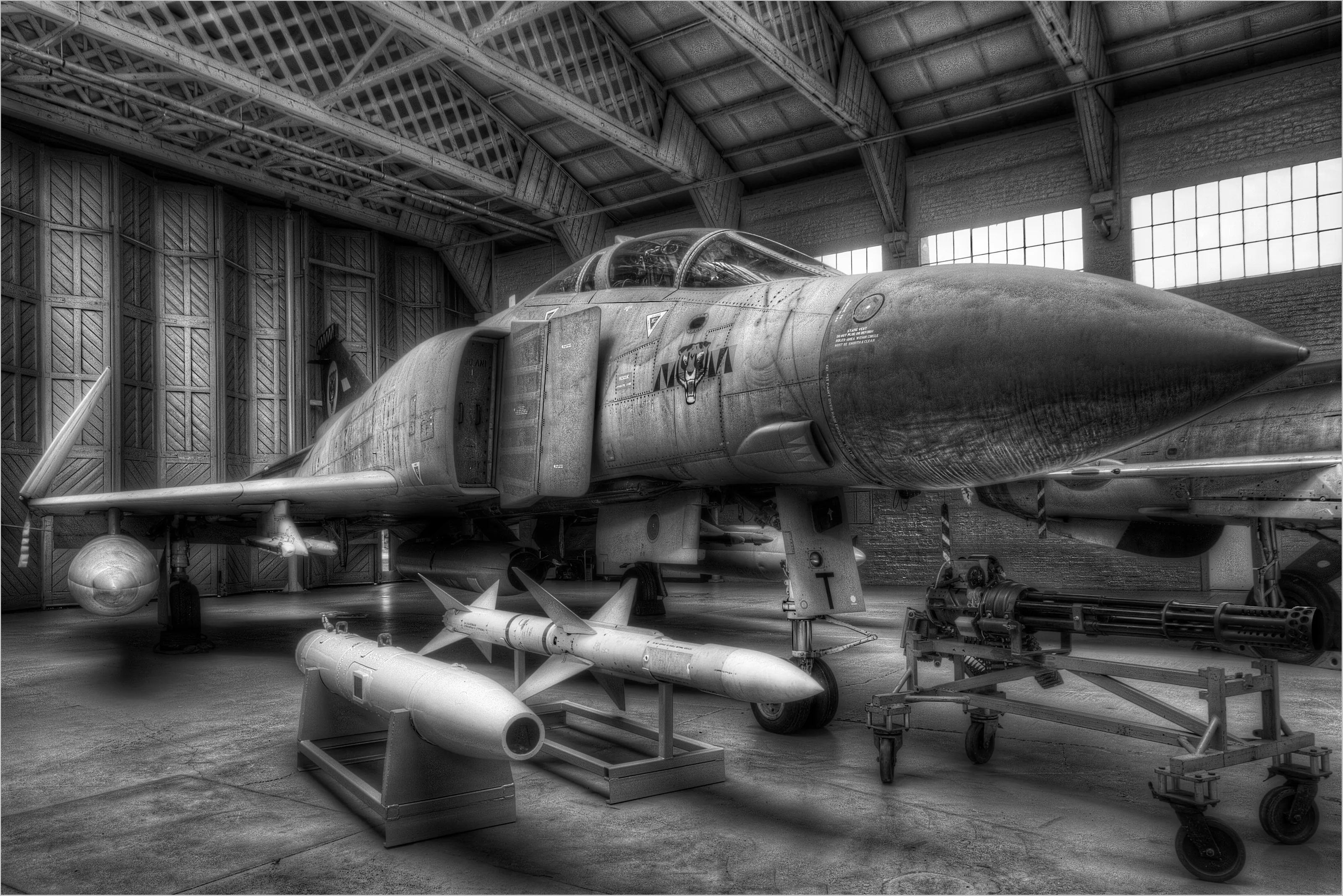 Aircraft Museums in Black and White