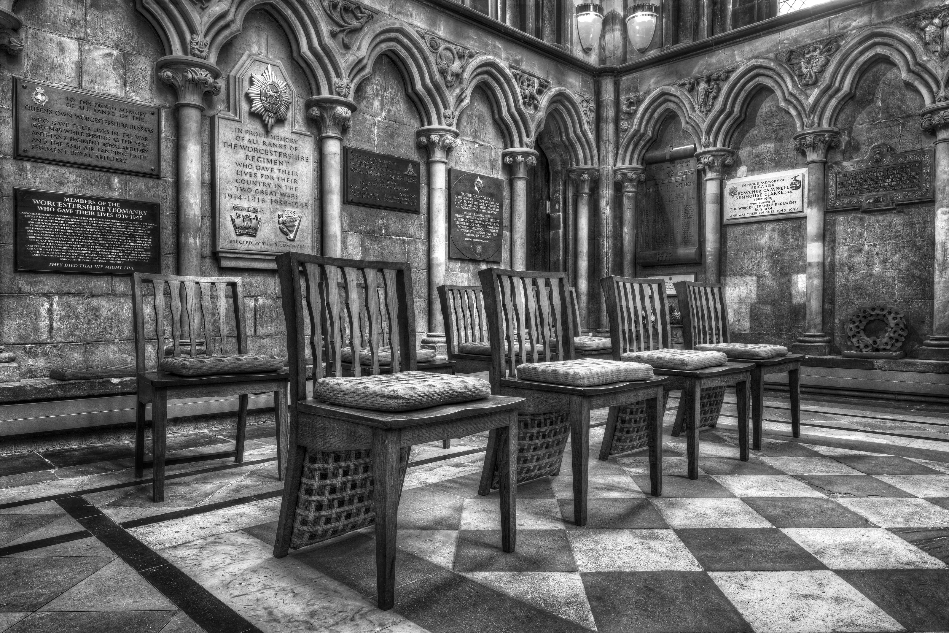 Church and Cathedral Interiors in Black and White