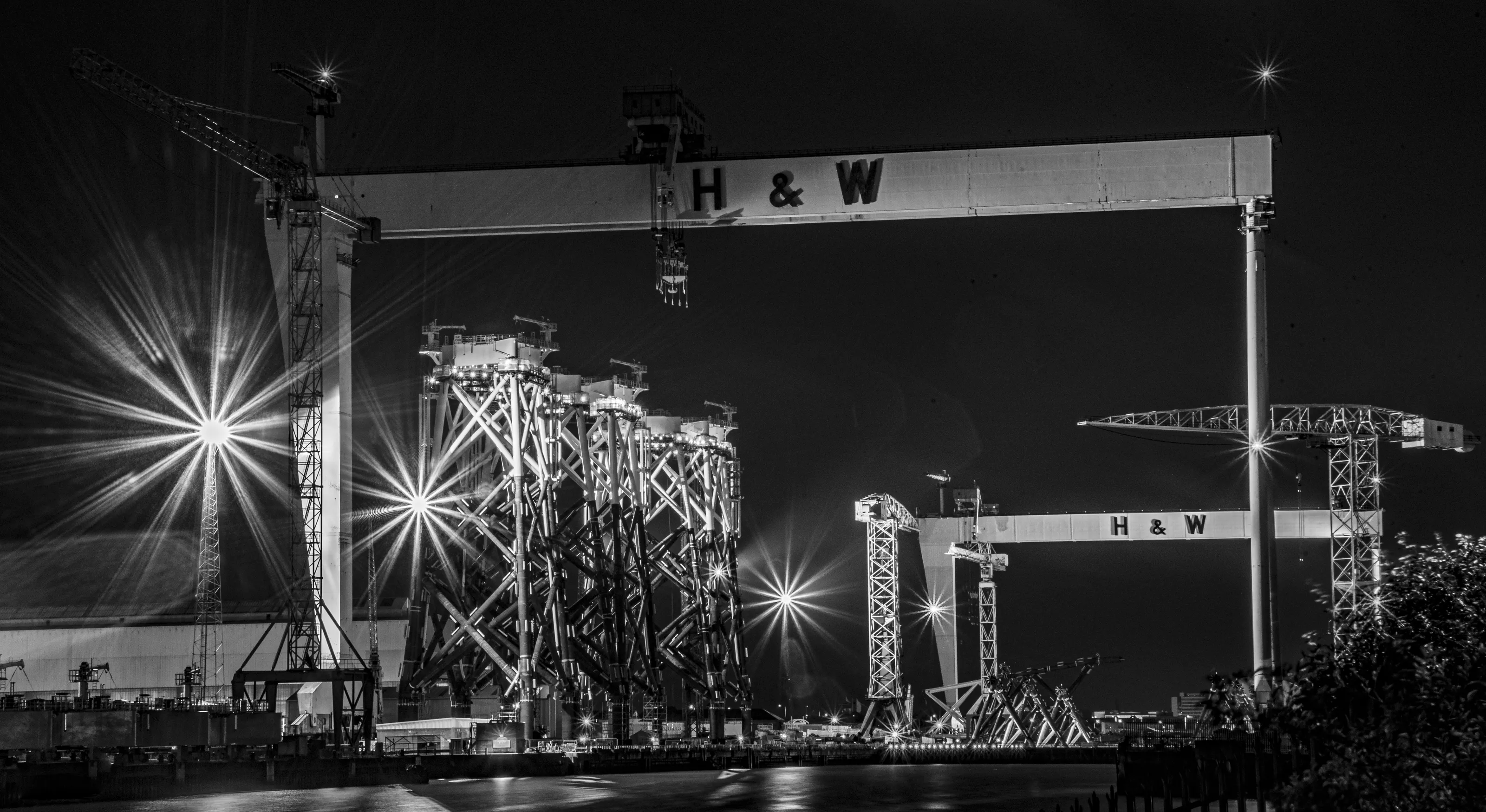 Urban Night-Time in Black and White
