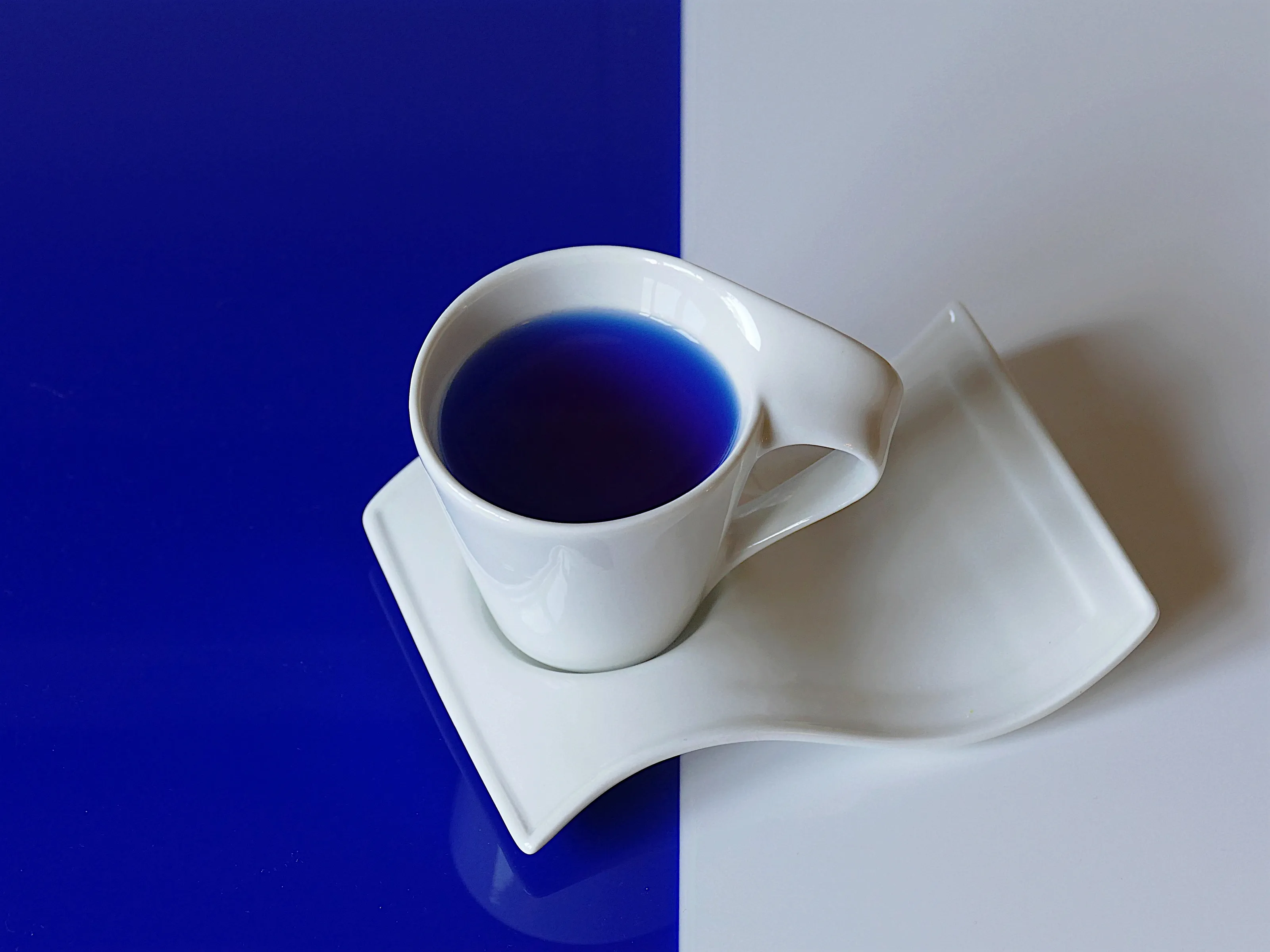 Colours Blue and White