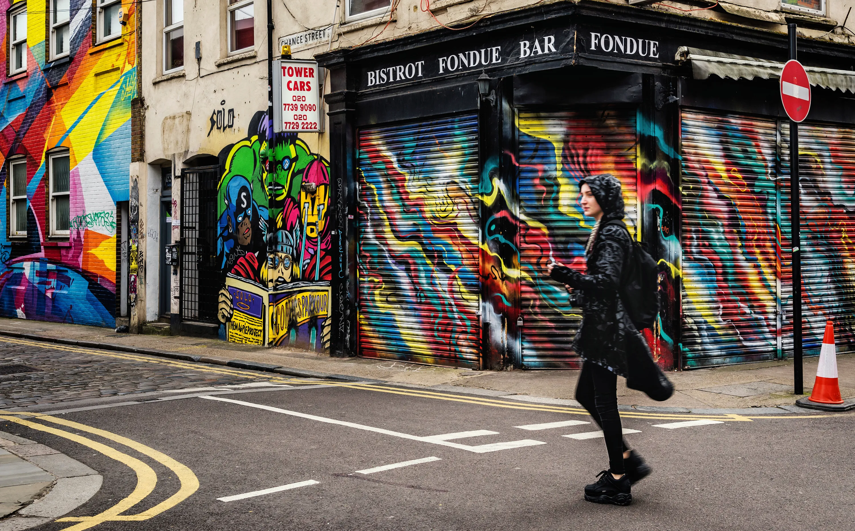 Street Scenes with Graffiti