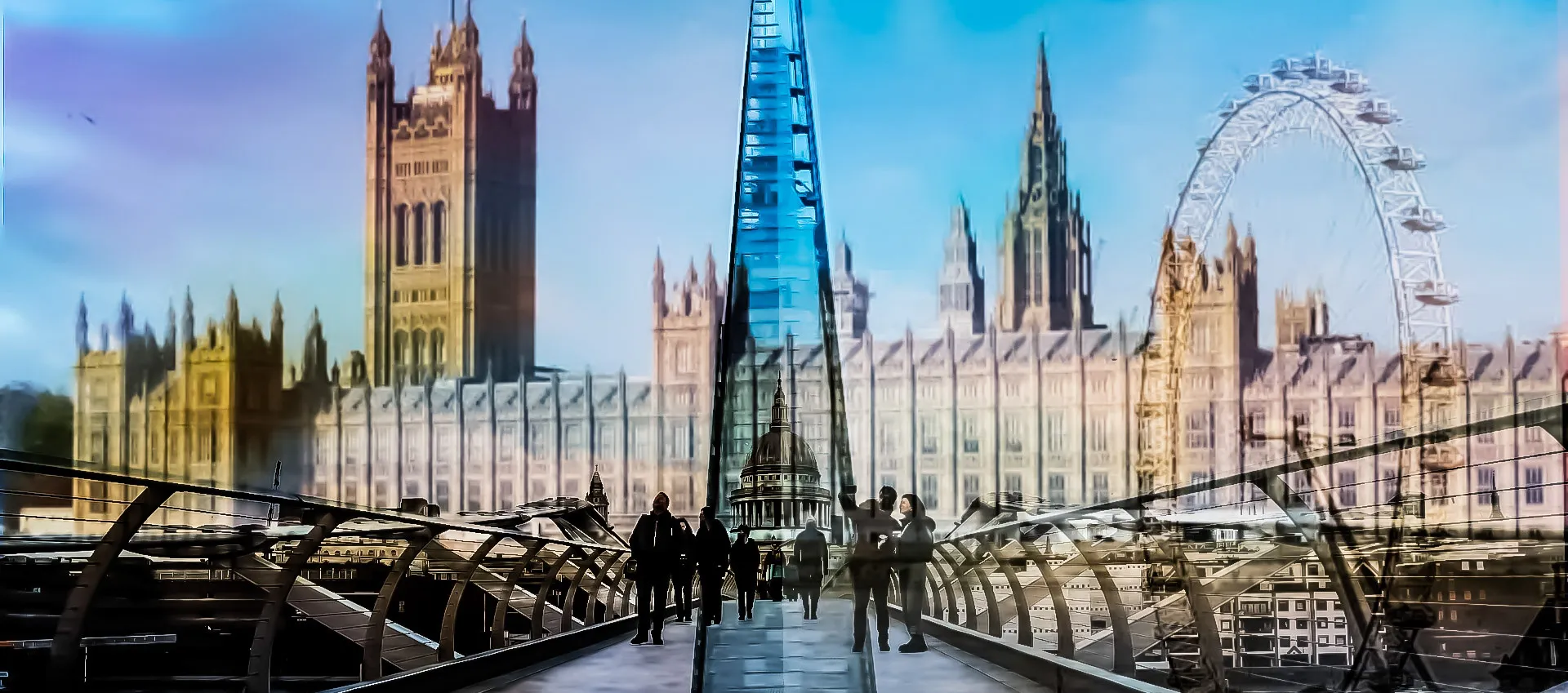 London-Themed Multiple Exposures