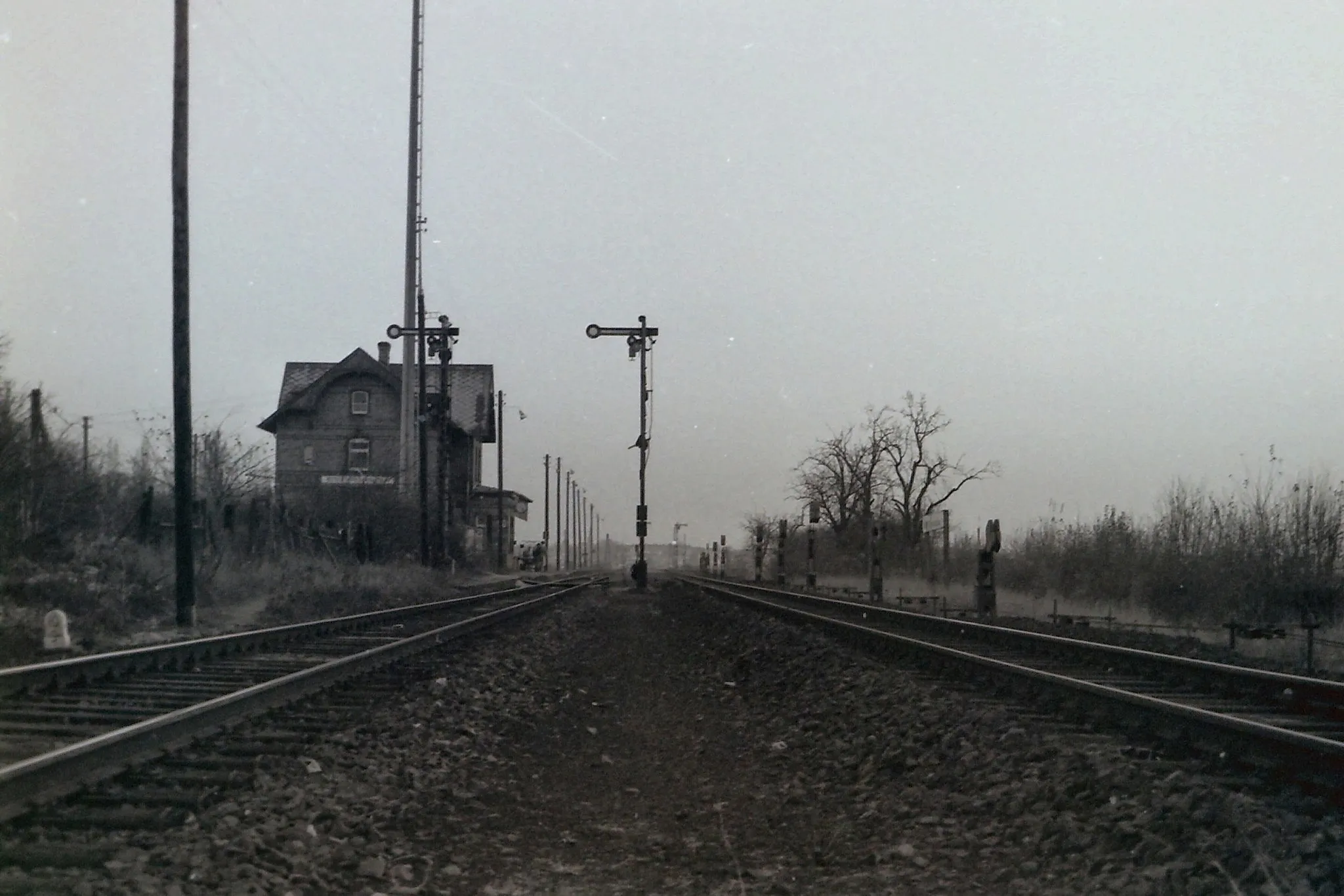 Train Tracks in Black and White