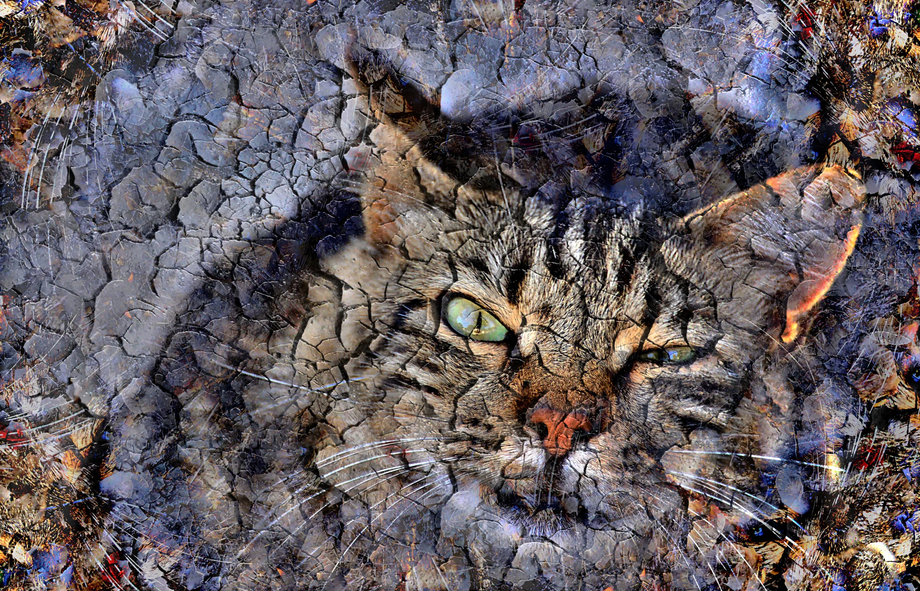 Superimposed (in colour)