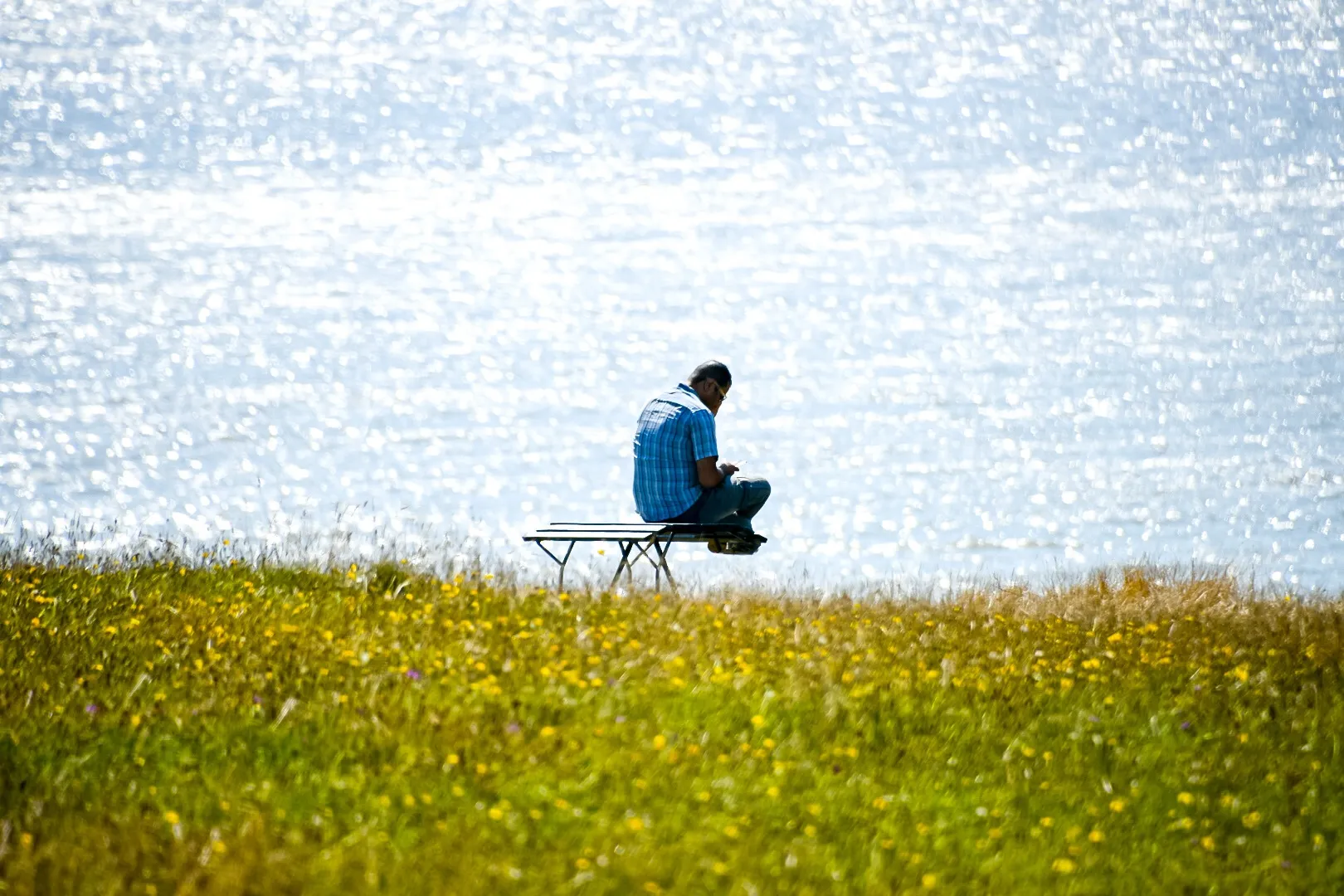 Only One Person Sitting Down