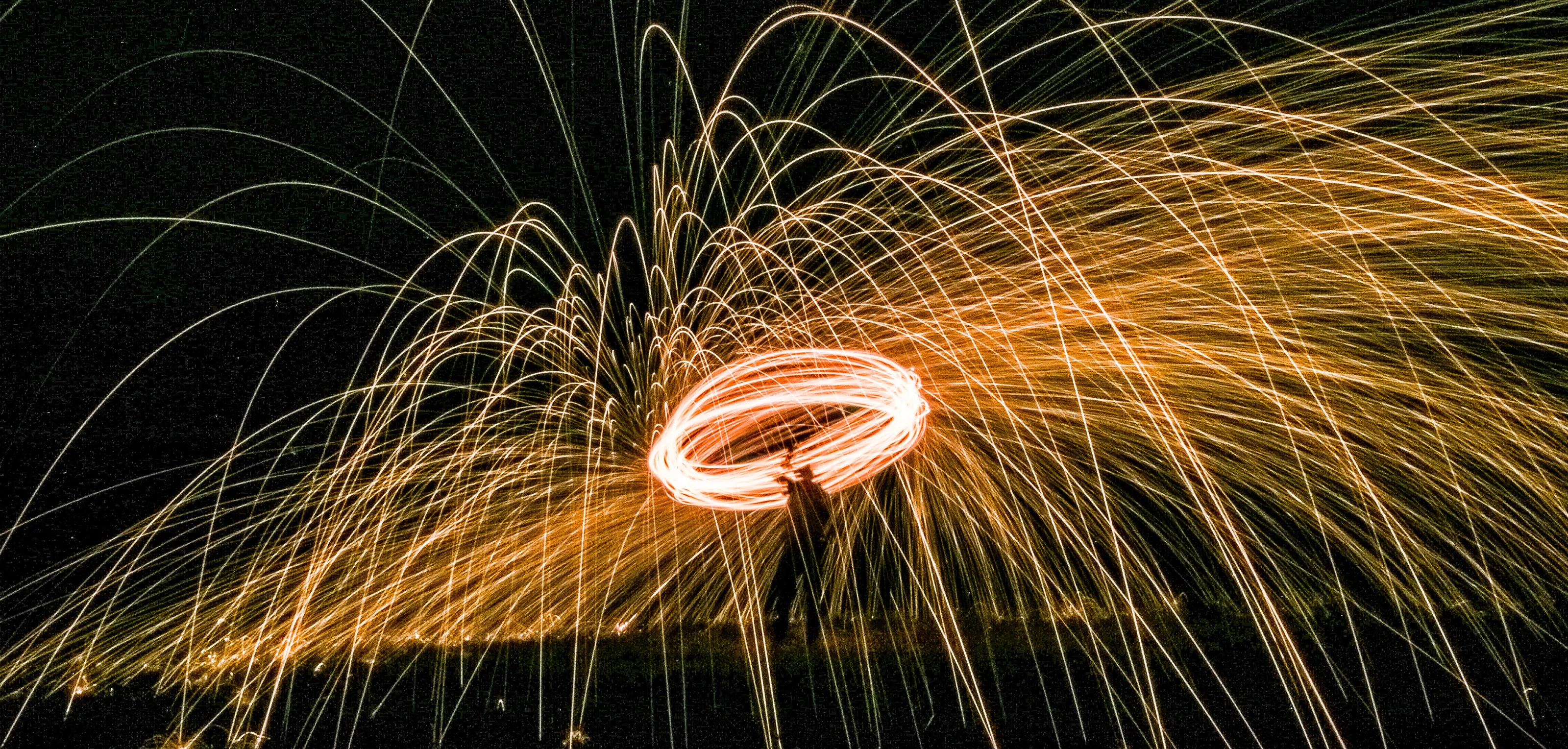 Light Painting with Burning Wire Wool