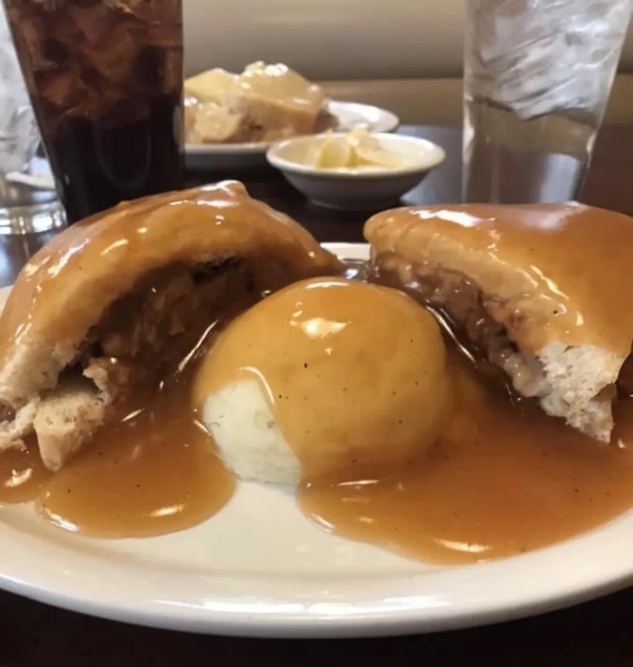 Food Covered with Gravy (in colour)