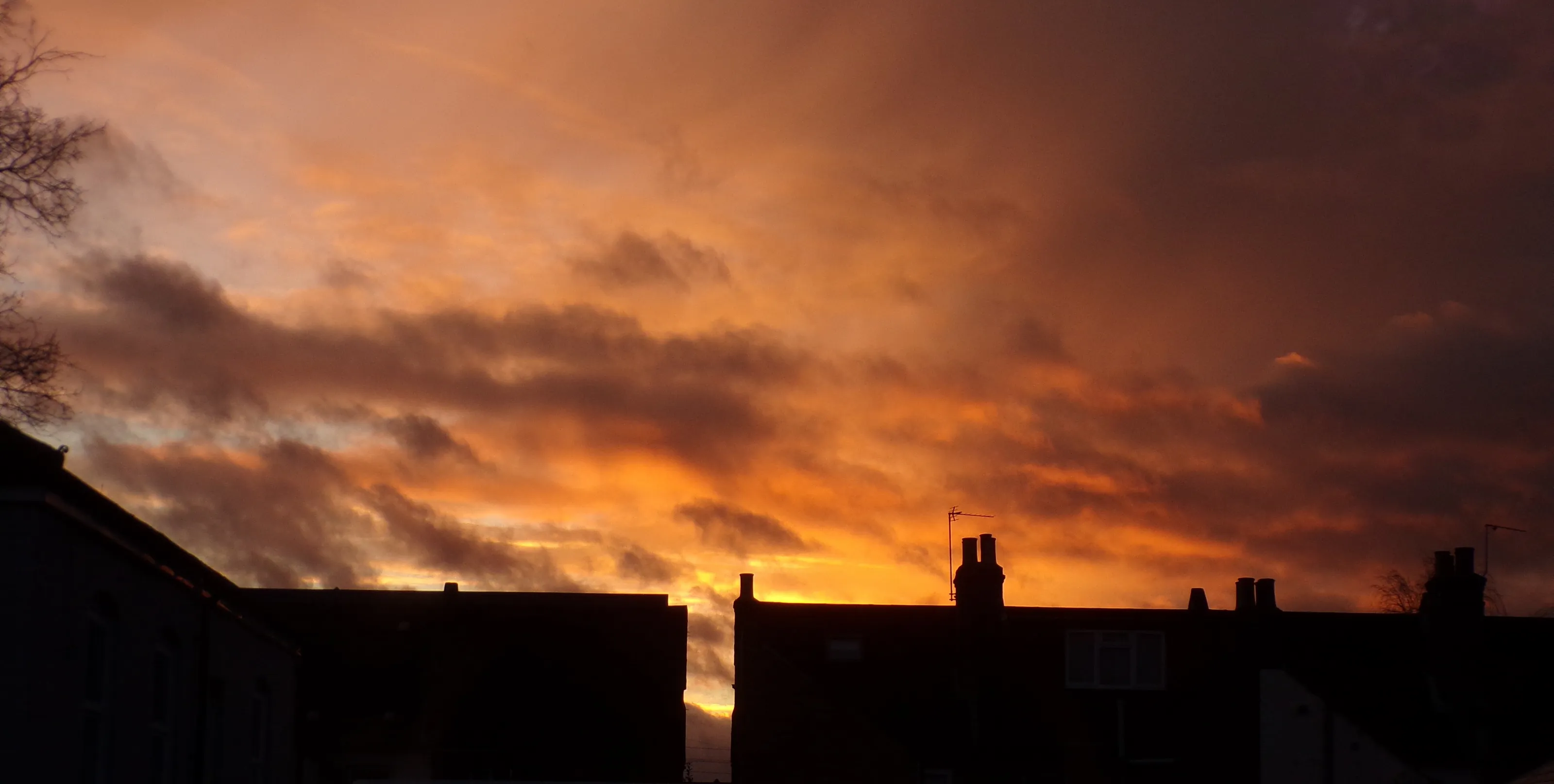 Clouds at Sunset or Sunrise (in colour)
