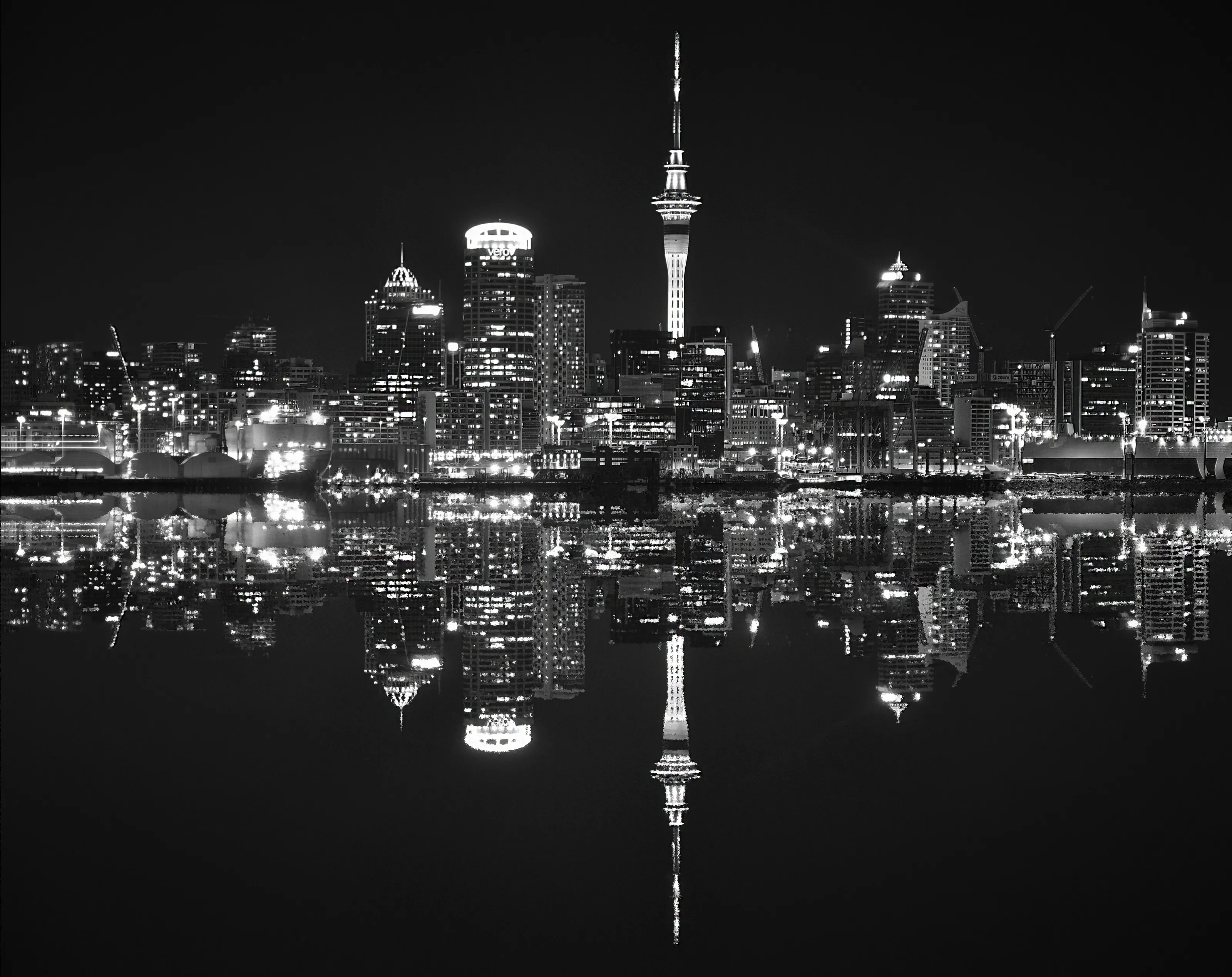 At Night in Black and White