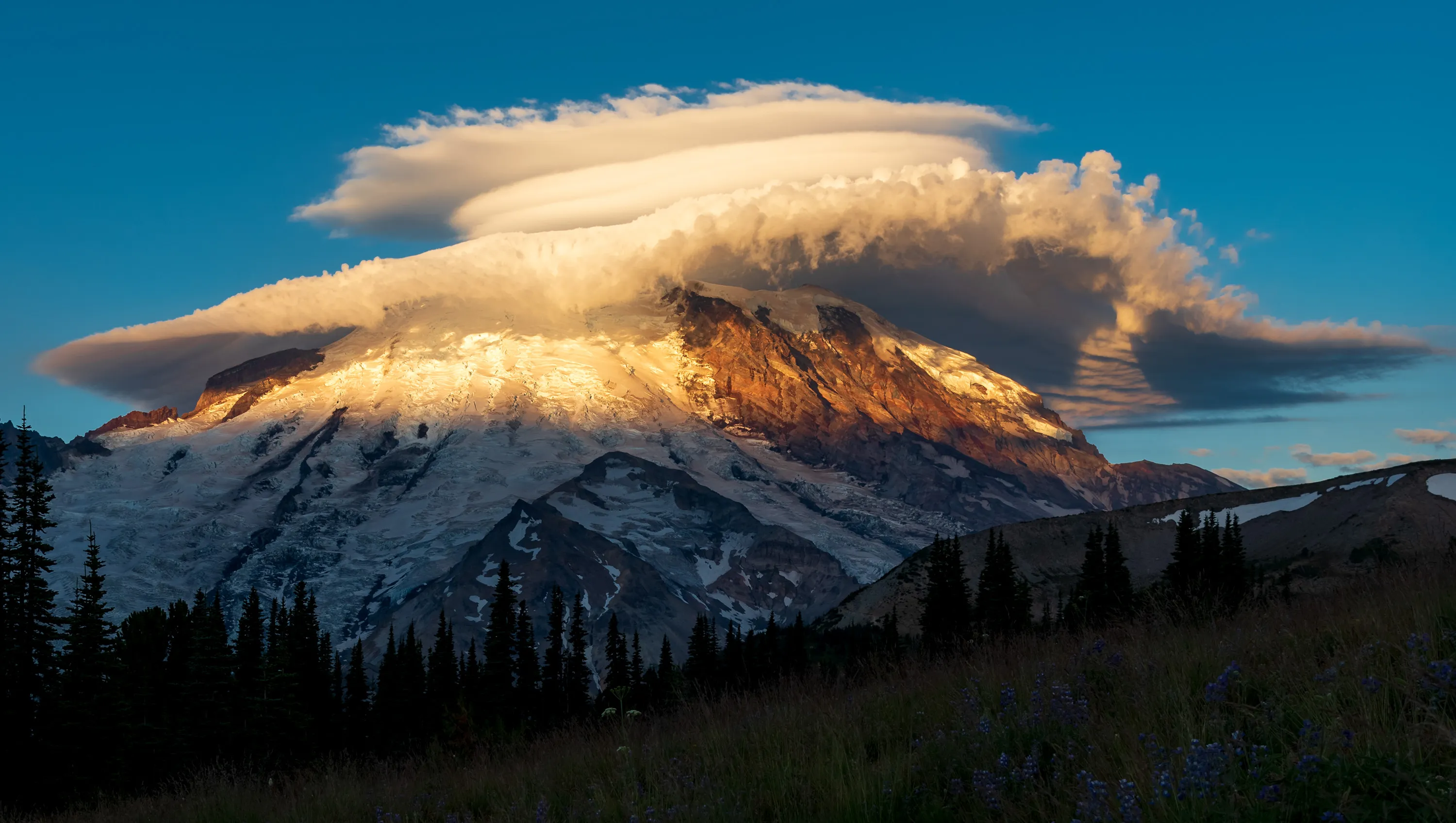 Clouds Touching a Mountain (no rising mist)