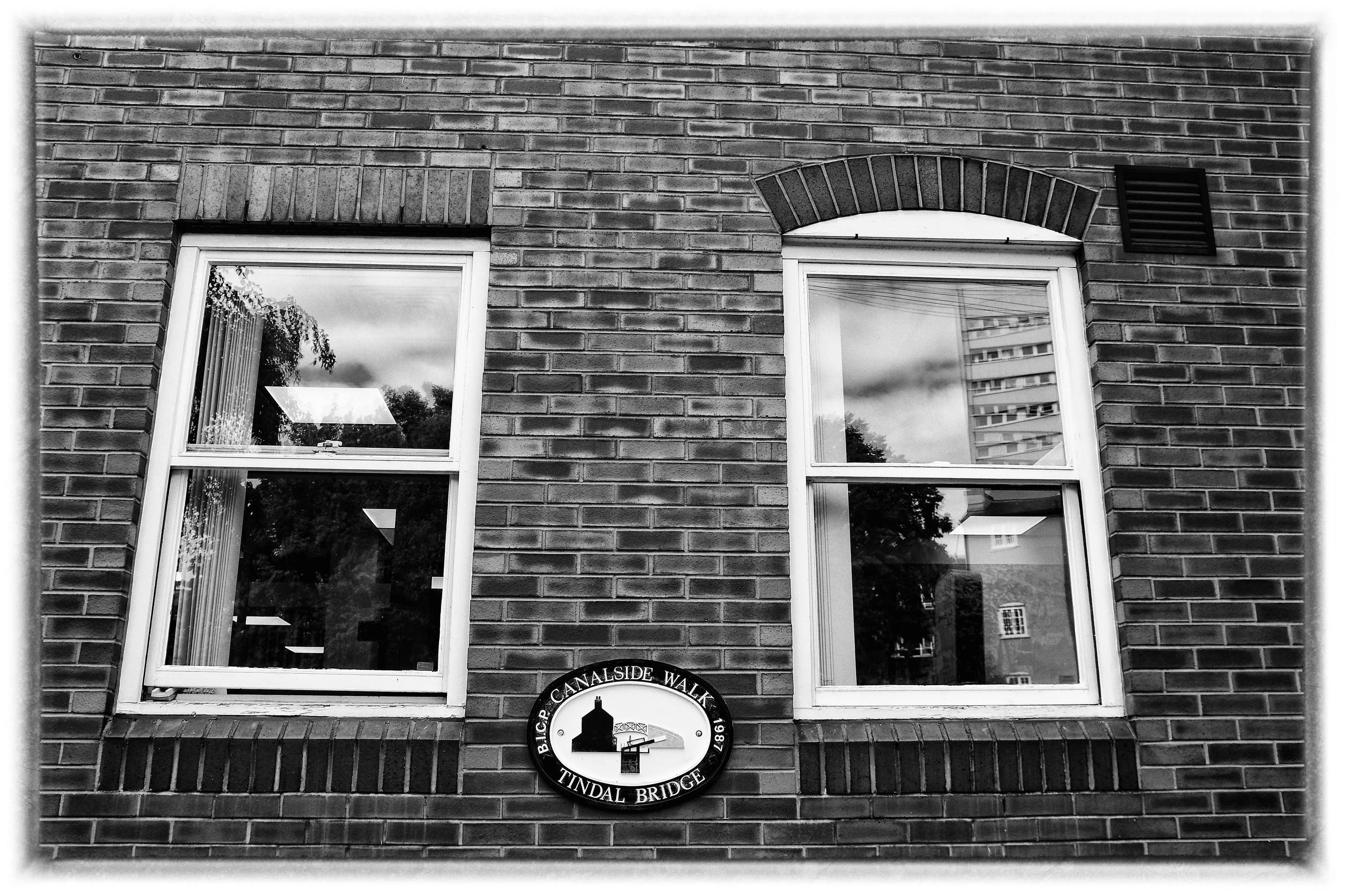 Windows in Walls in Black and White