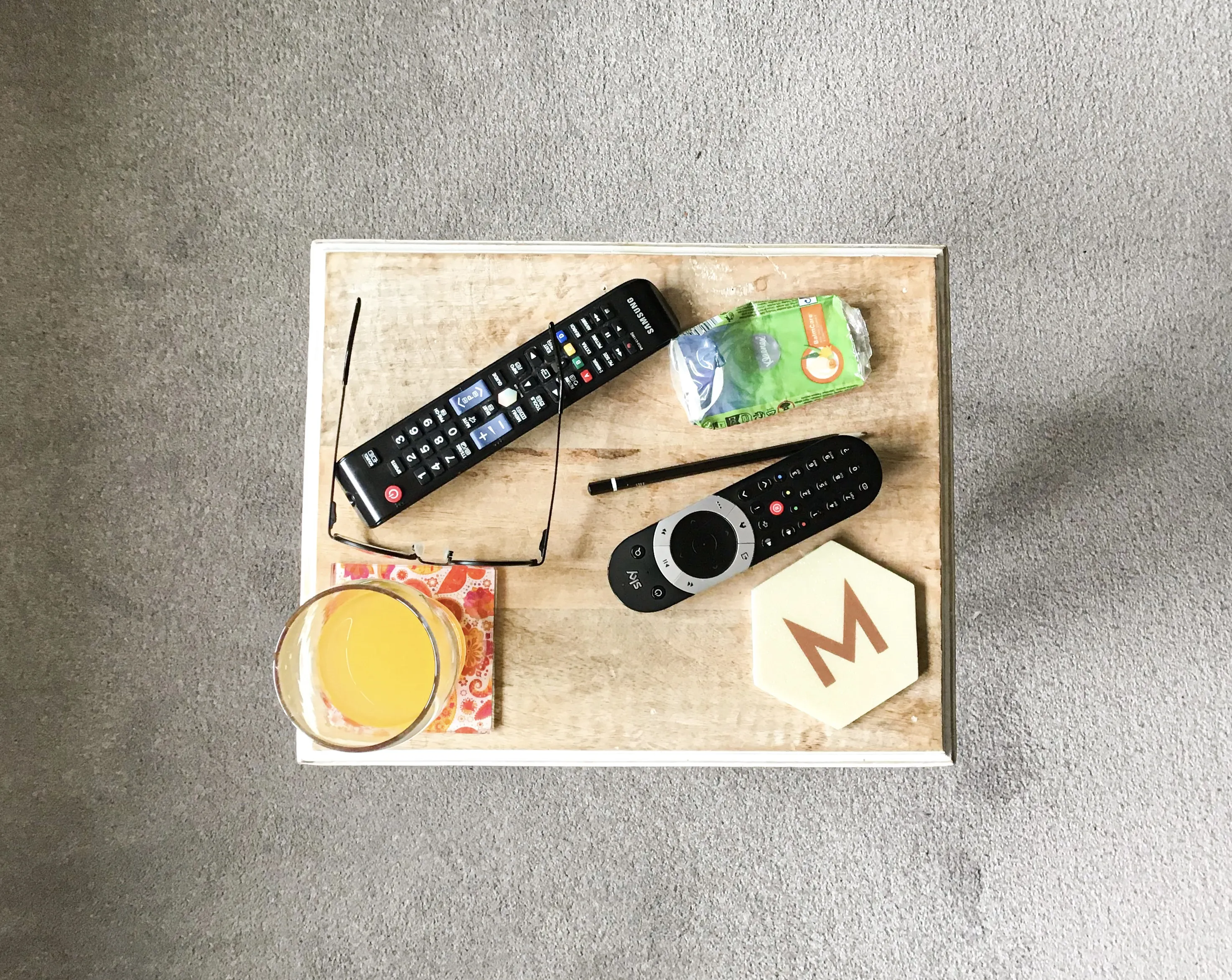 Table Top Items Viewed From Above