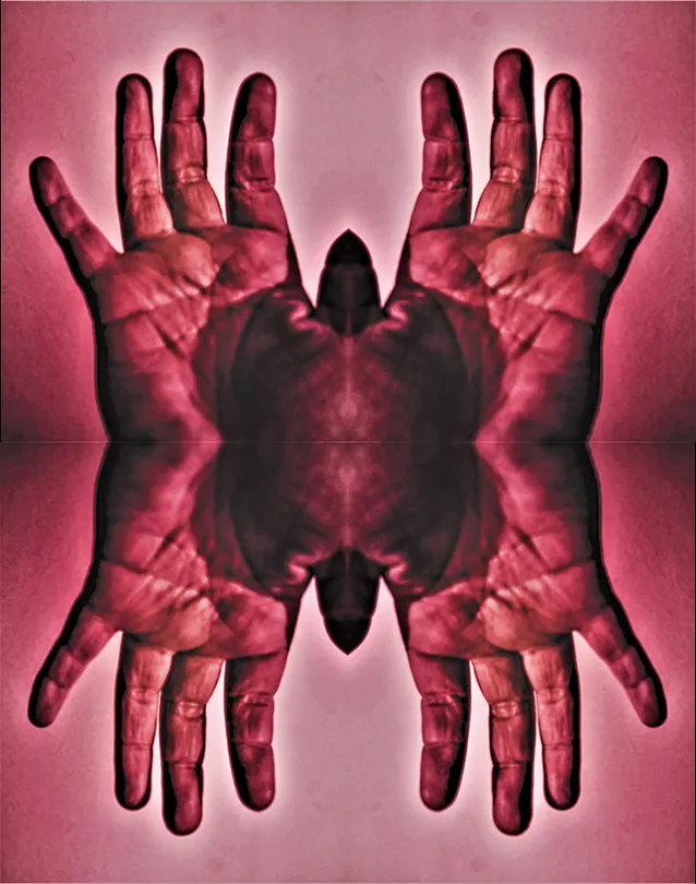Abstract Hands (in colour)
