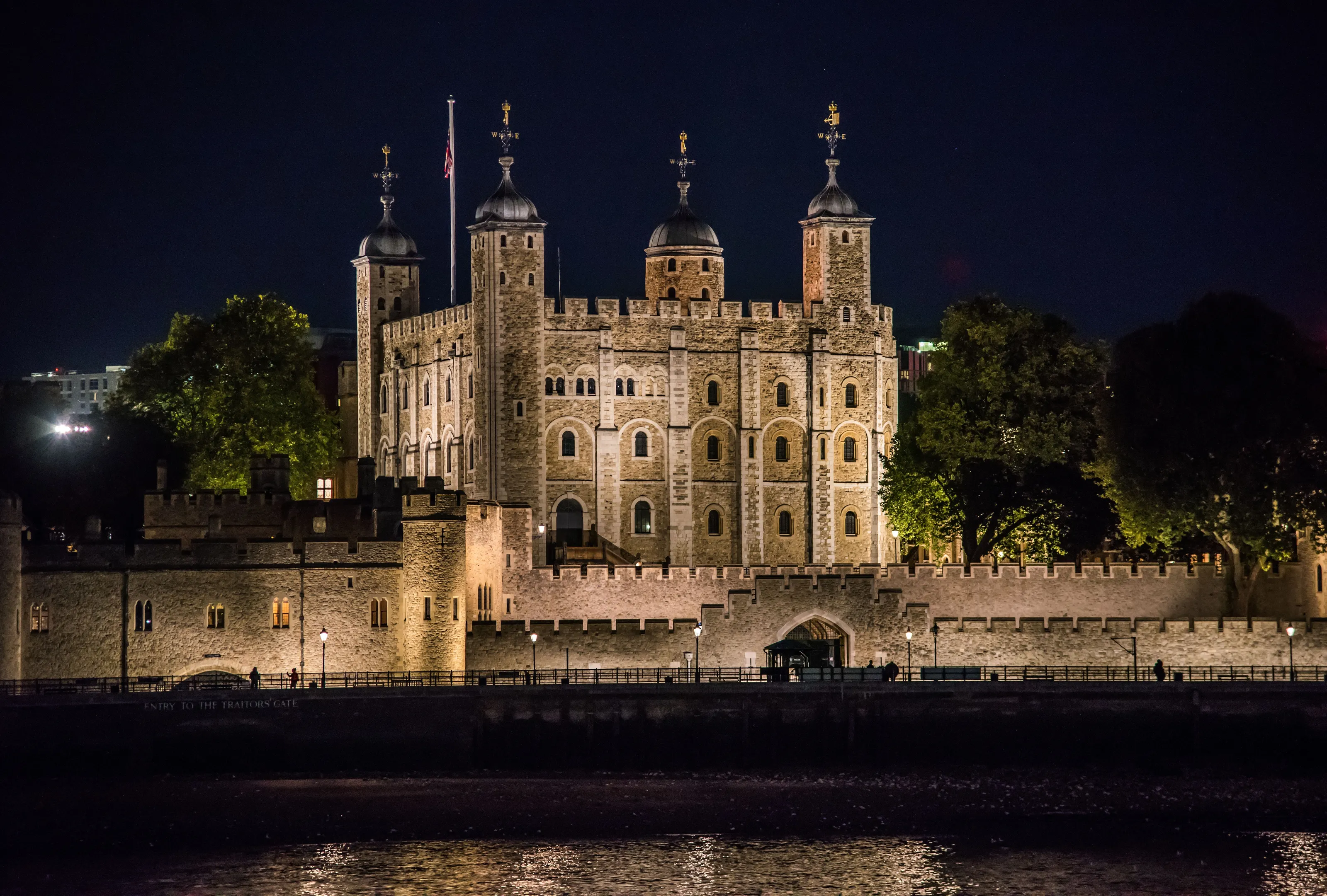 Illuminated Castles at Night (in colour)