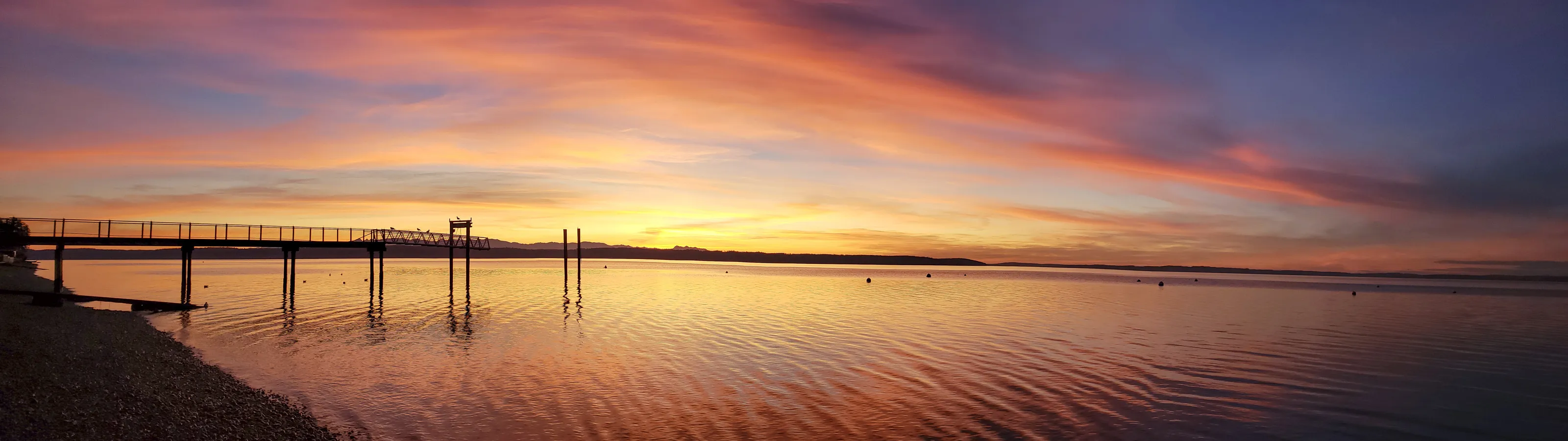 Before Sunrise or After Sunset Over Water