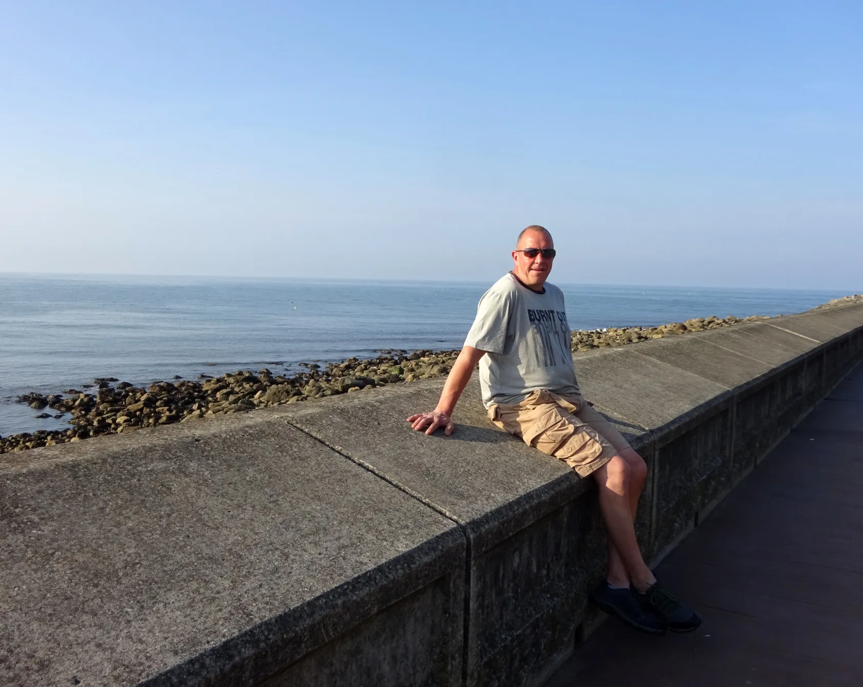 One Person Sat on a Wall (in colour)