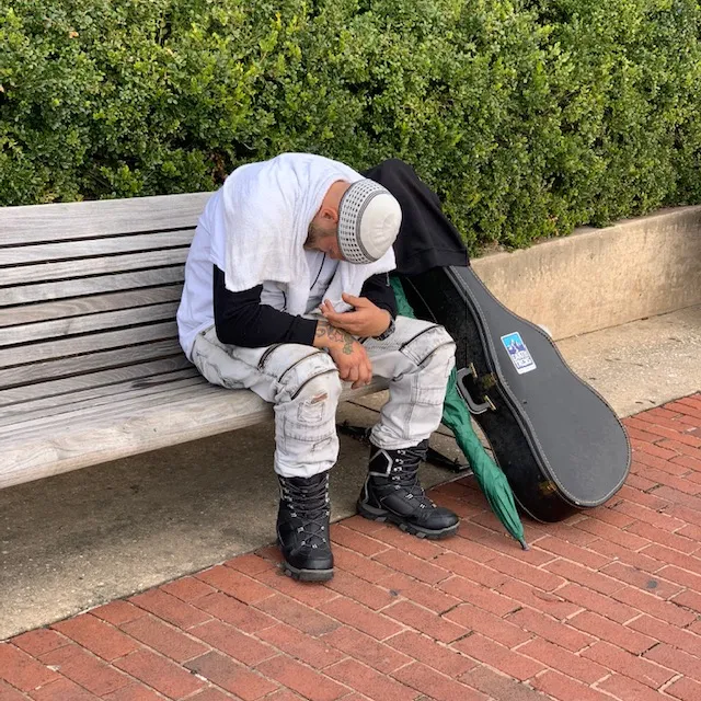 People Sitting on Benches