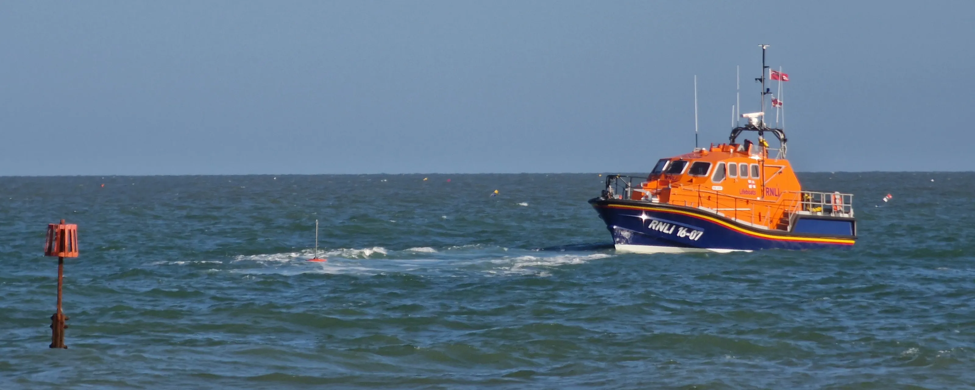 Lifeboats Moving on Water