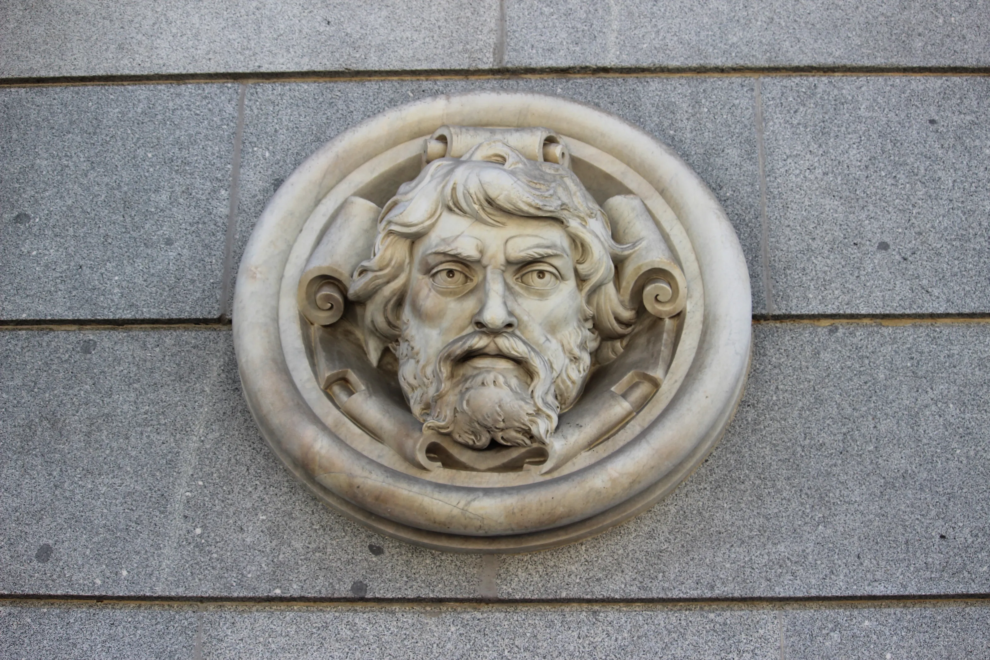 Faces Sculpted on Buildings