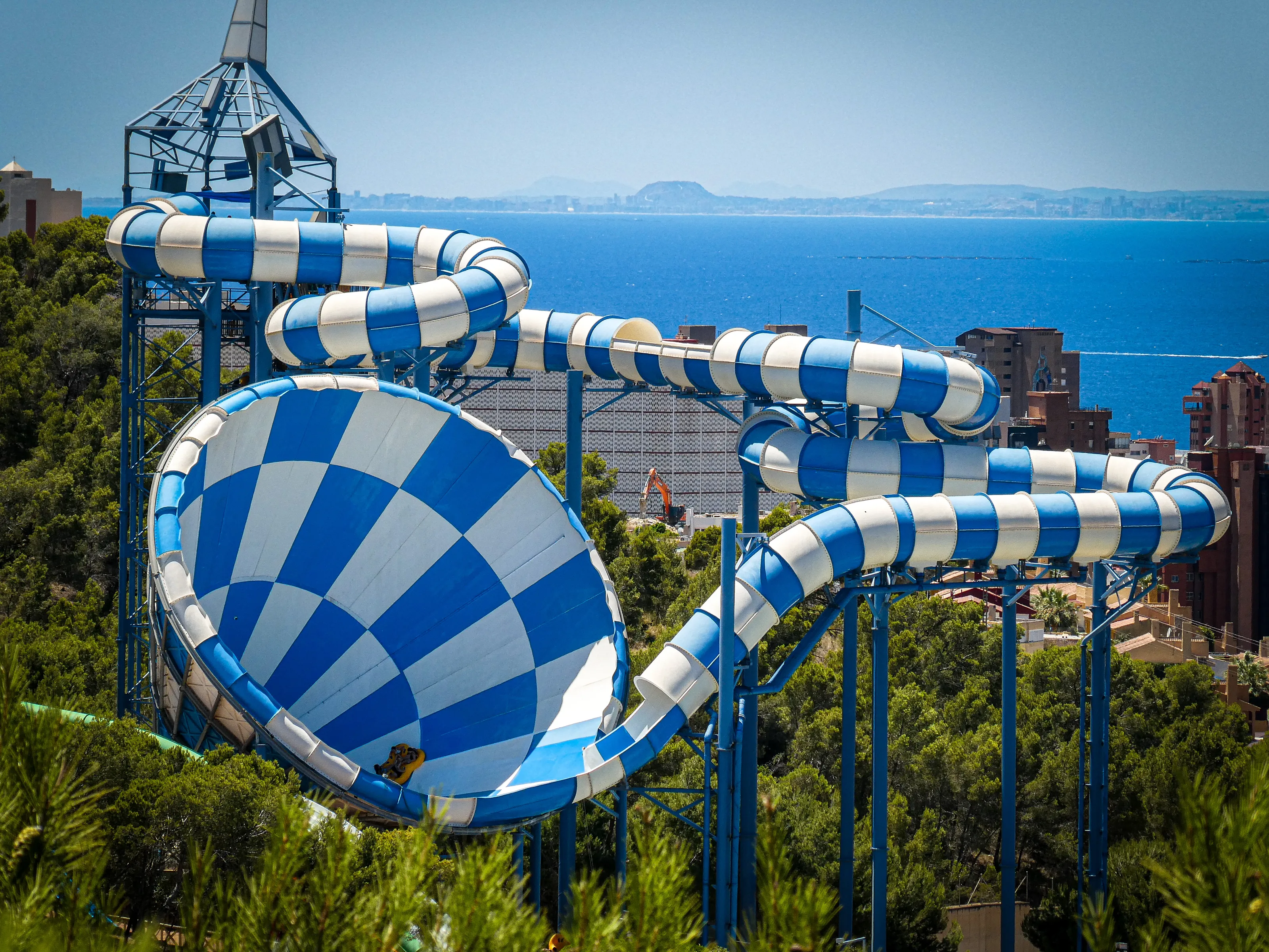 Mostly Blue and White