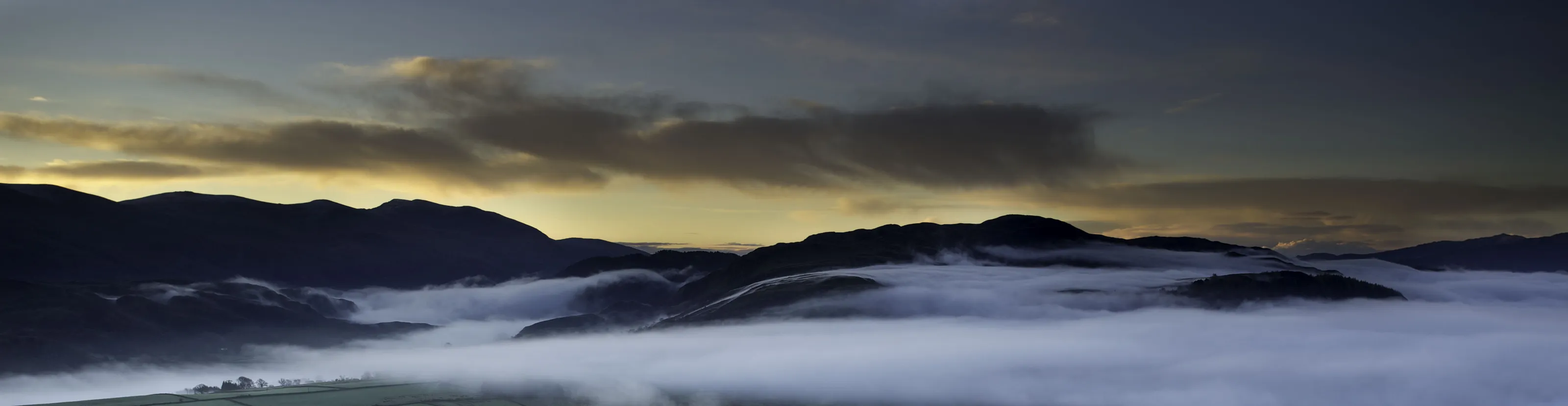 Cloud Inversion or Mist at Sunrise or Sunset