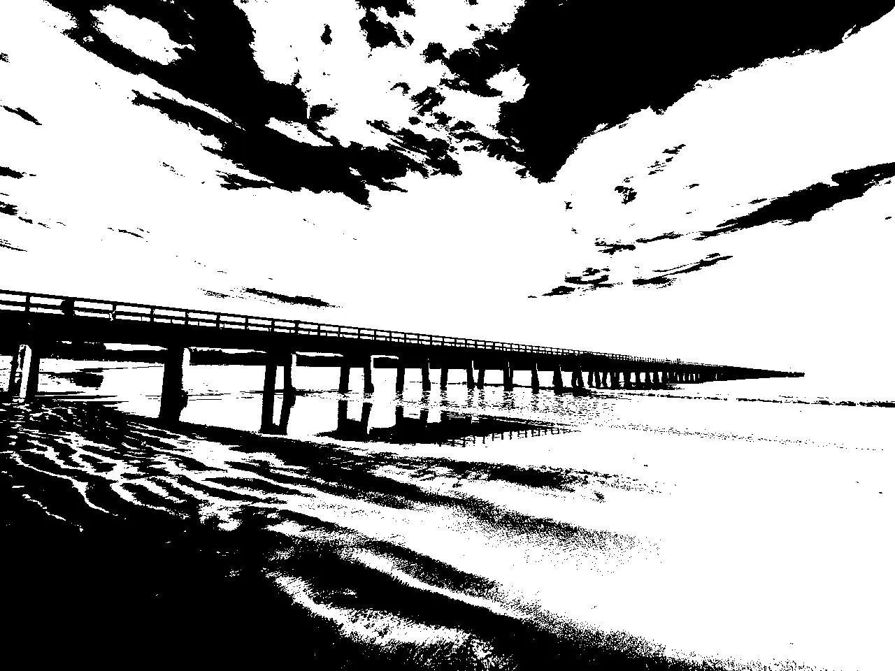 Pure White and Black with No Grey Tones