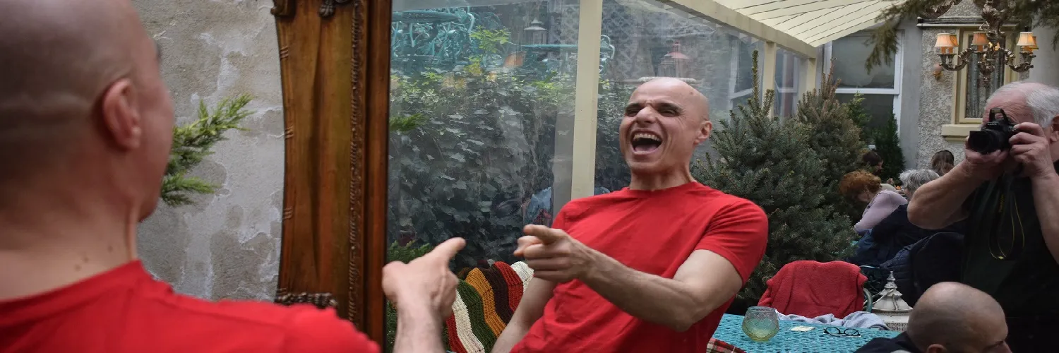 People Playing and Acting in a Mirror