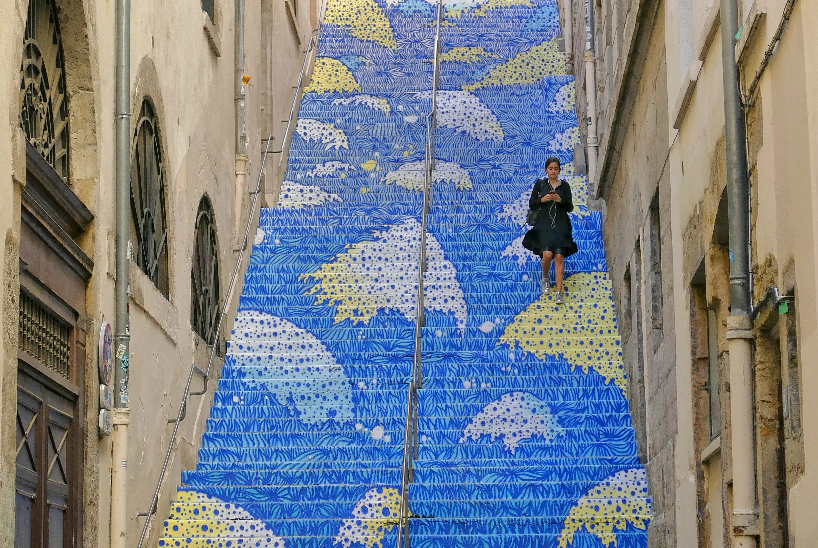 Stairs (no escalators)