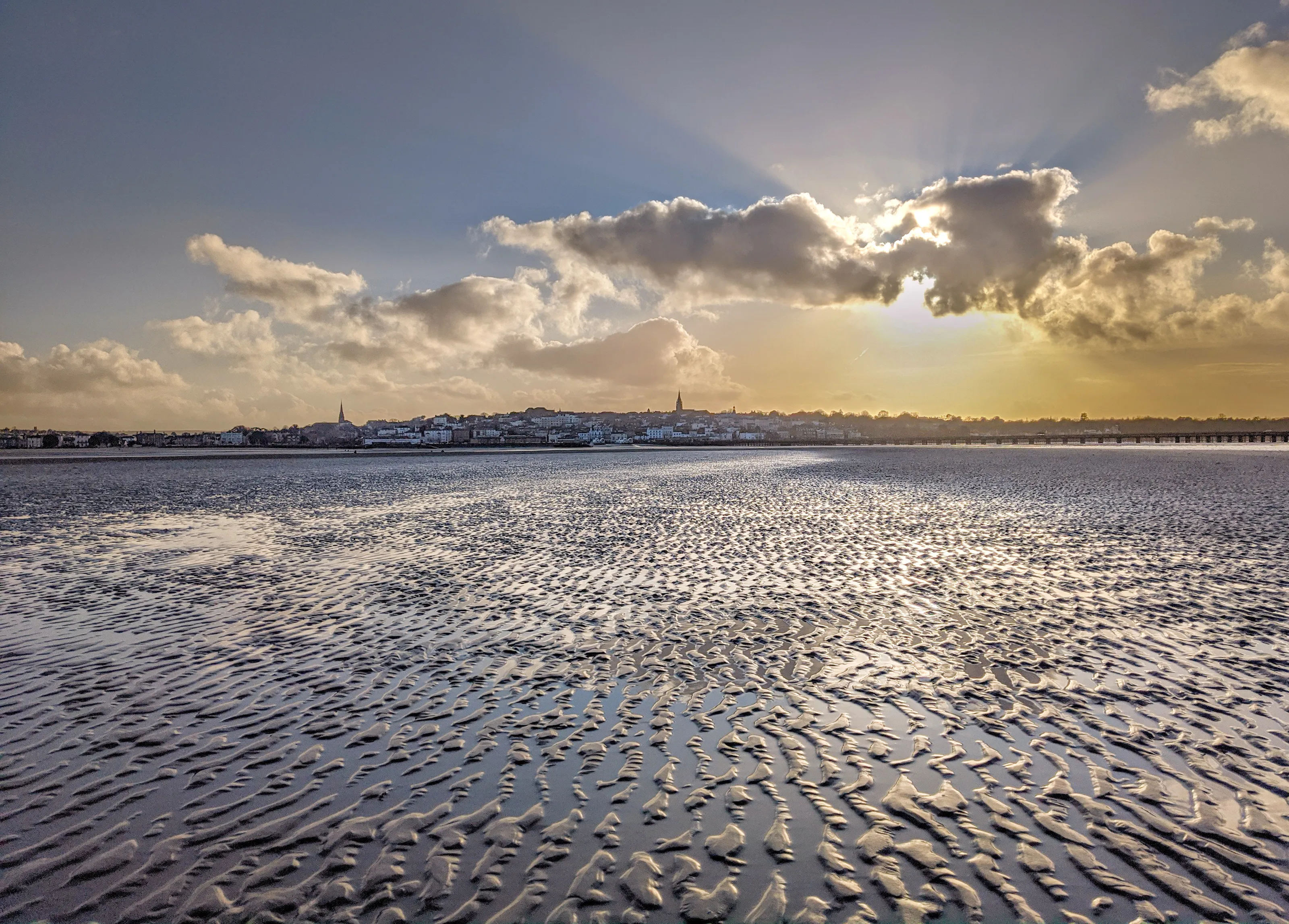 Ripples in the Sand at Low Tide
