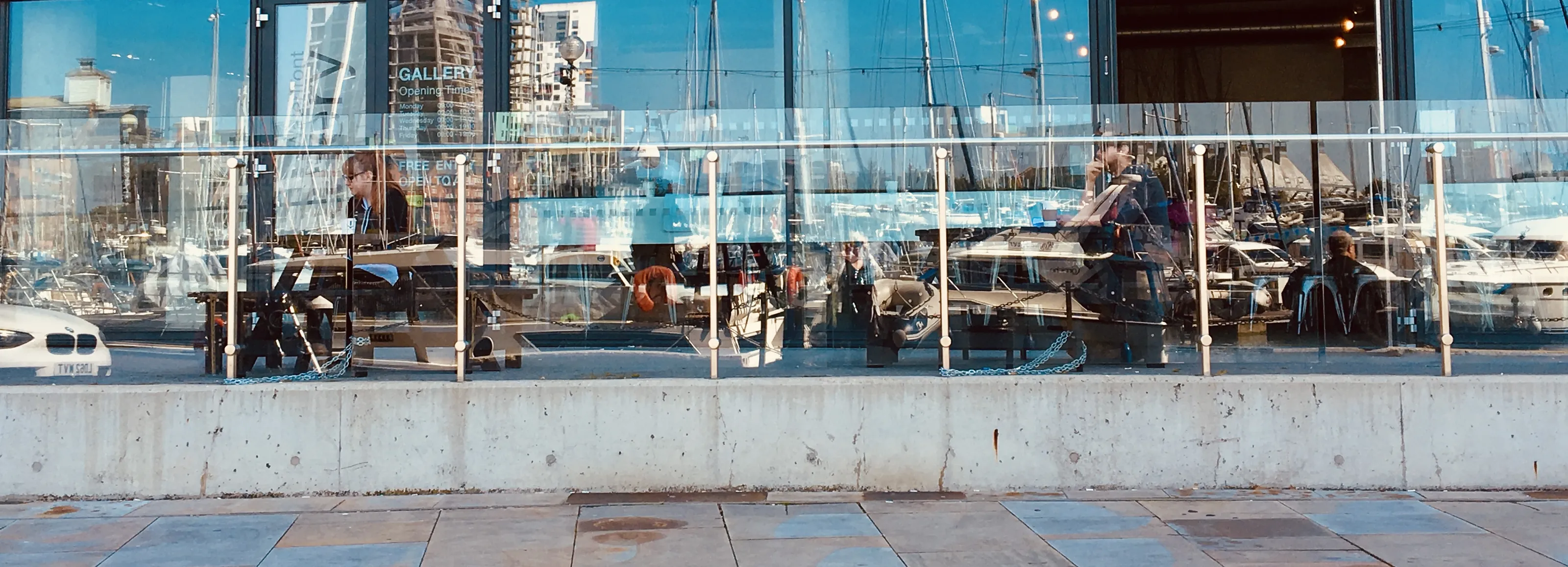 Reflections of the Street in Windows (in colour)