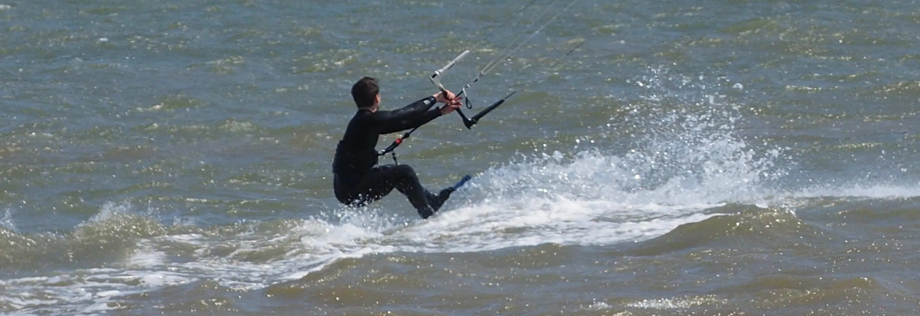 Kitesurfing on Water (in colour)