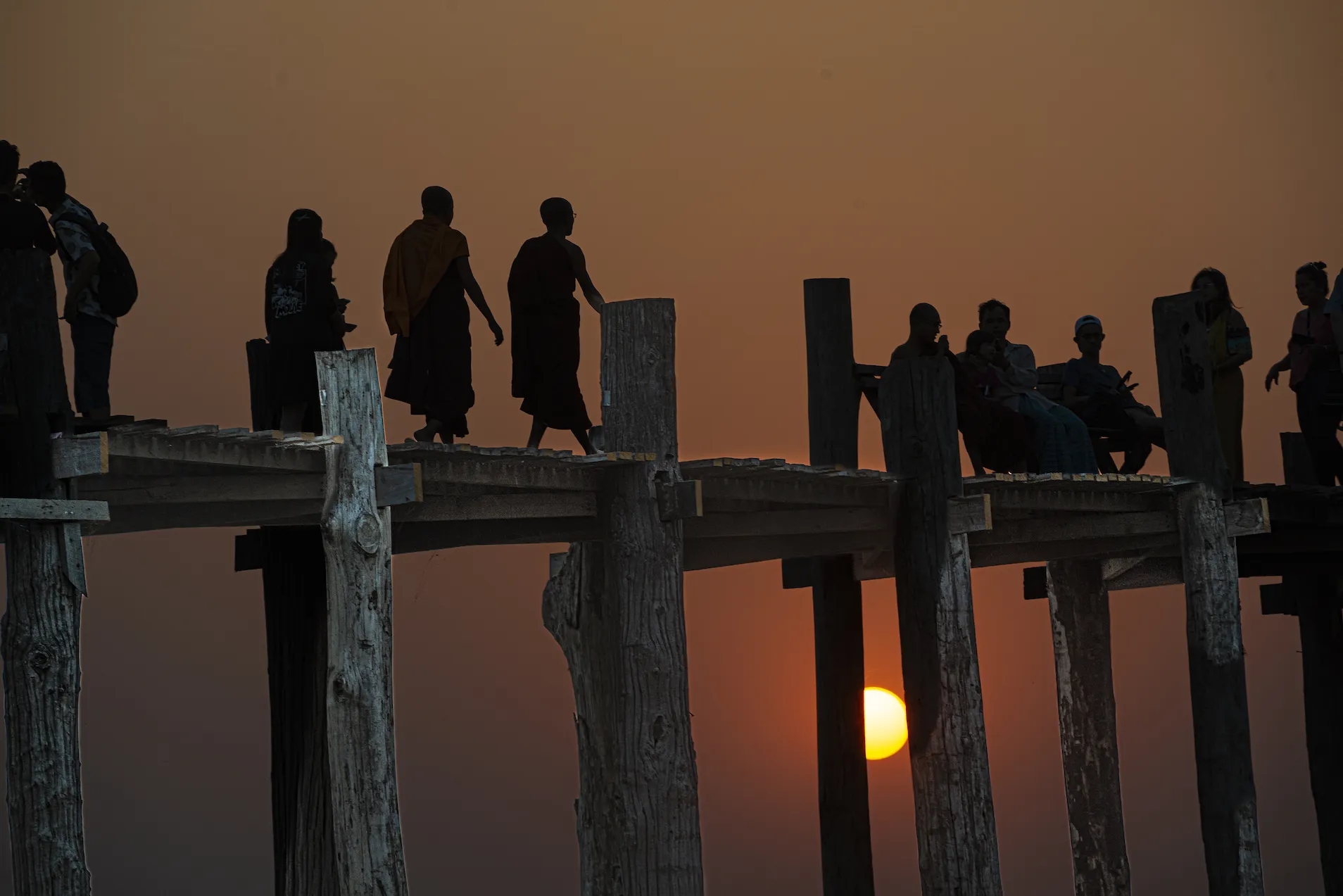 People on a Bridge